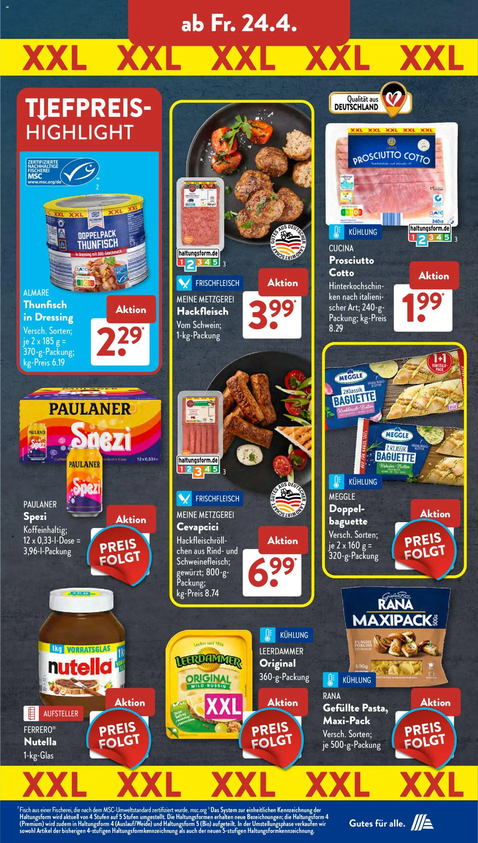 Aldi Süd Prospekt 	 – gültig ab 20.04.2026 | Seite: 13 | Produkte: Dressing, Nutella, Fisch, Paulaner