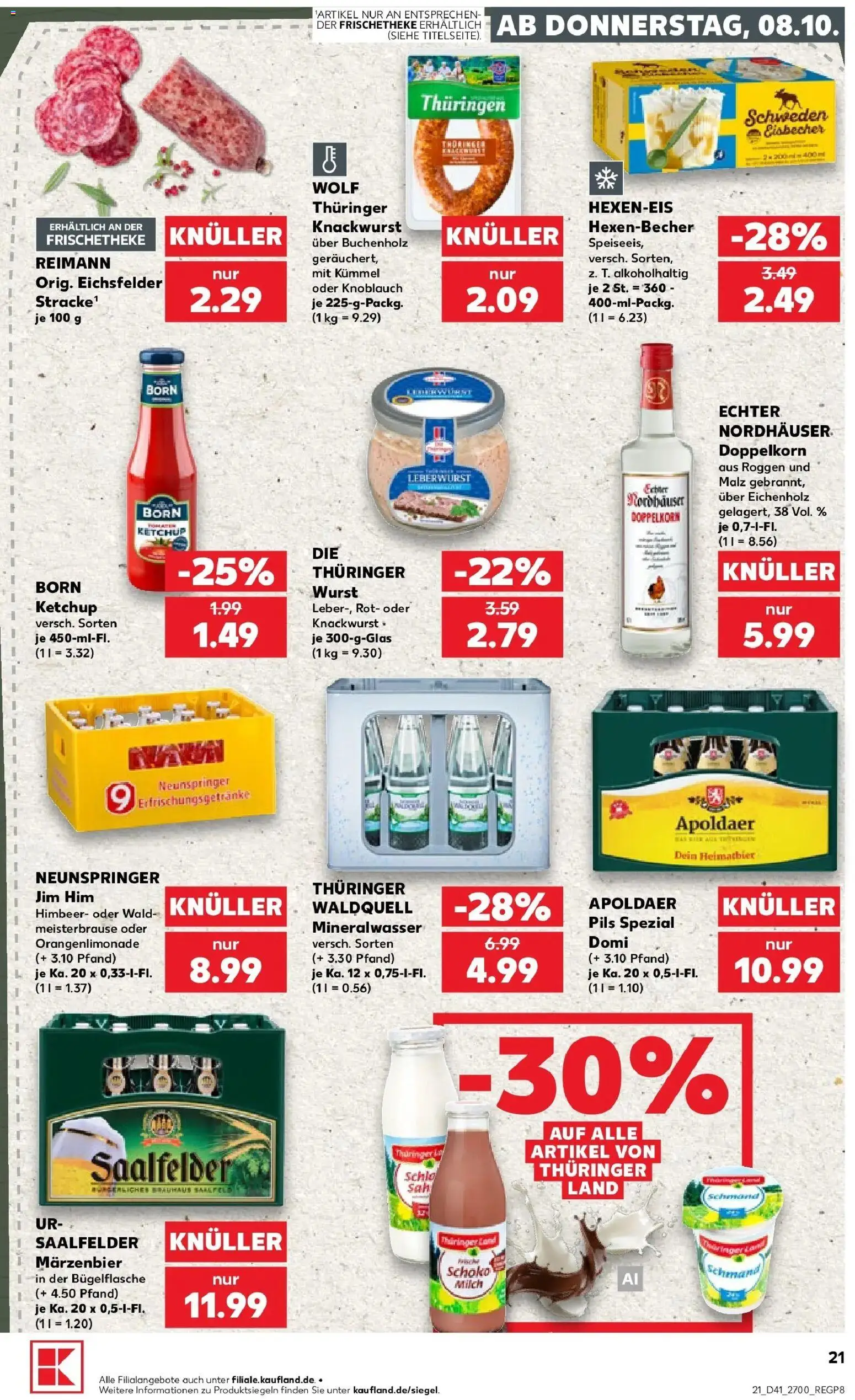 Prospekt Kaufland ab 05.10.2026 » Angebote Online zum Blättern | Seite: 31 | Produkte: Pils, Mineralwasser, Wurst, Knoblauch