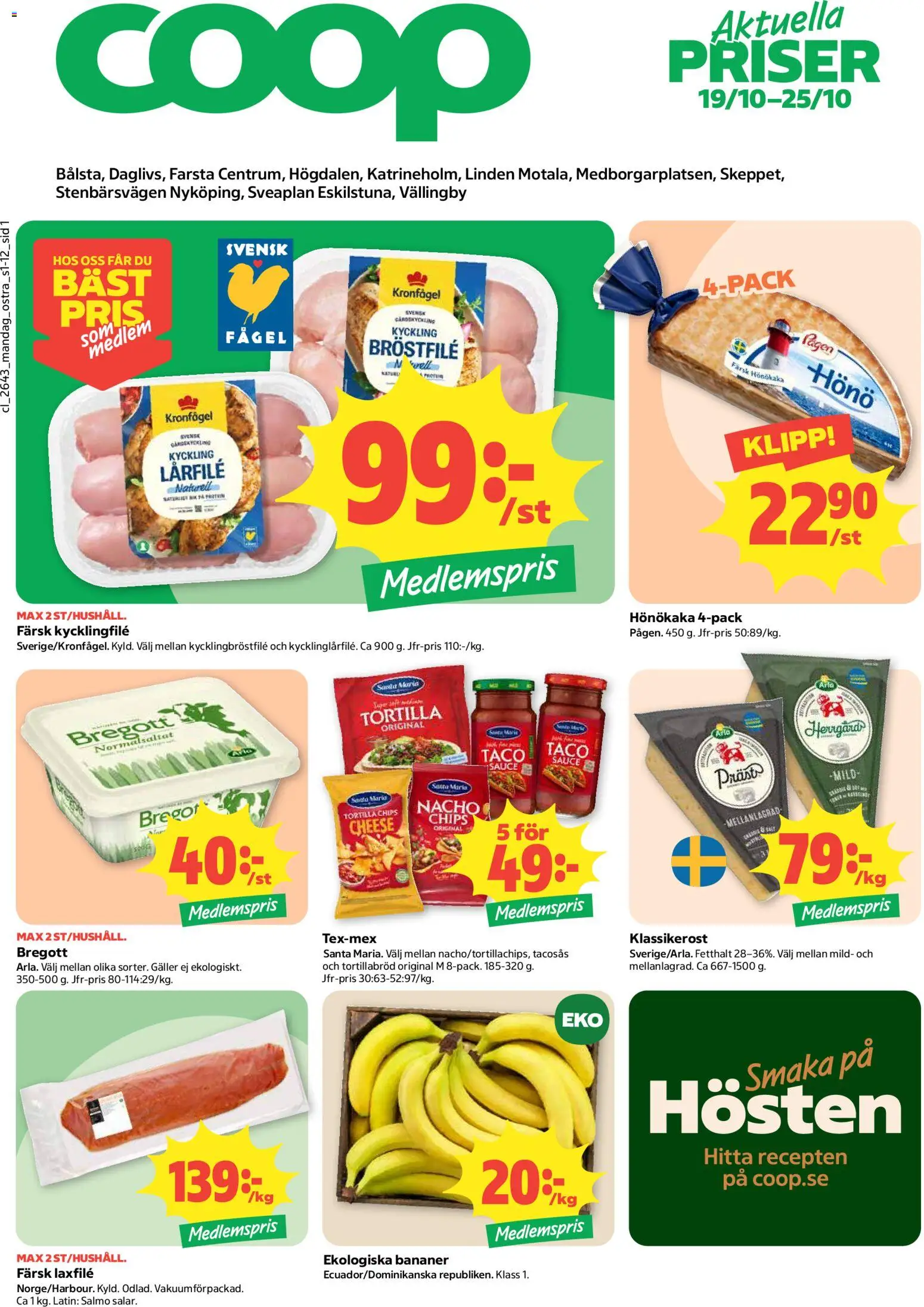 Coop Daglivs reklamblad aktuell från 19/10/2026 | Sida: 1