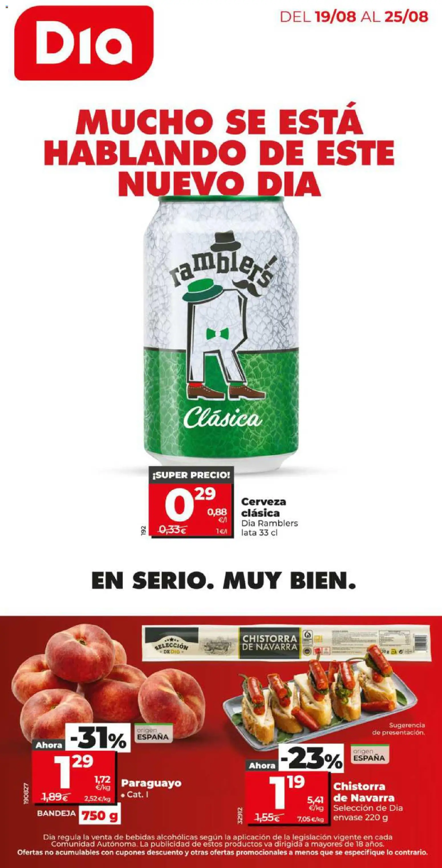 Dia - folleto Market │ válido desde el 19/08/2026 | Página: 1 | Productos: Cerveza, Bebidas, Bandeja