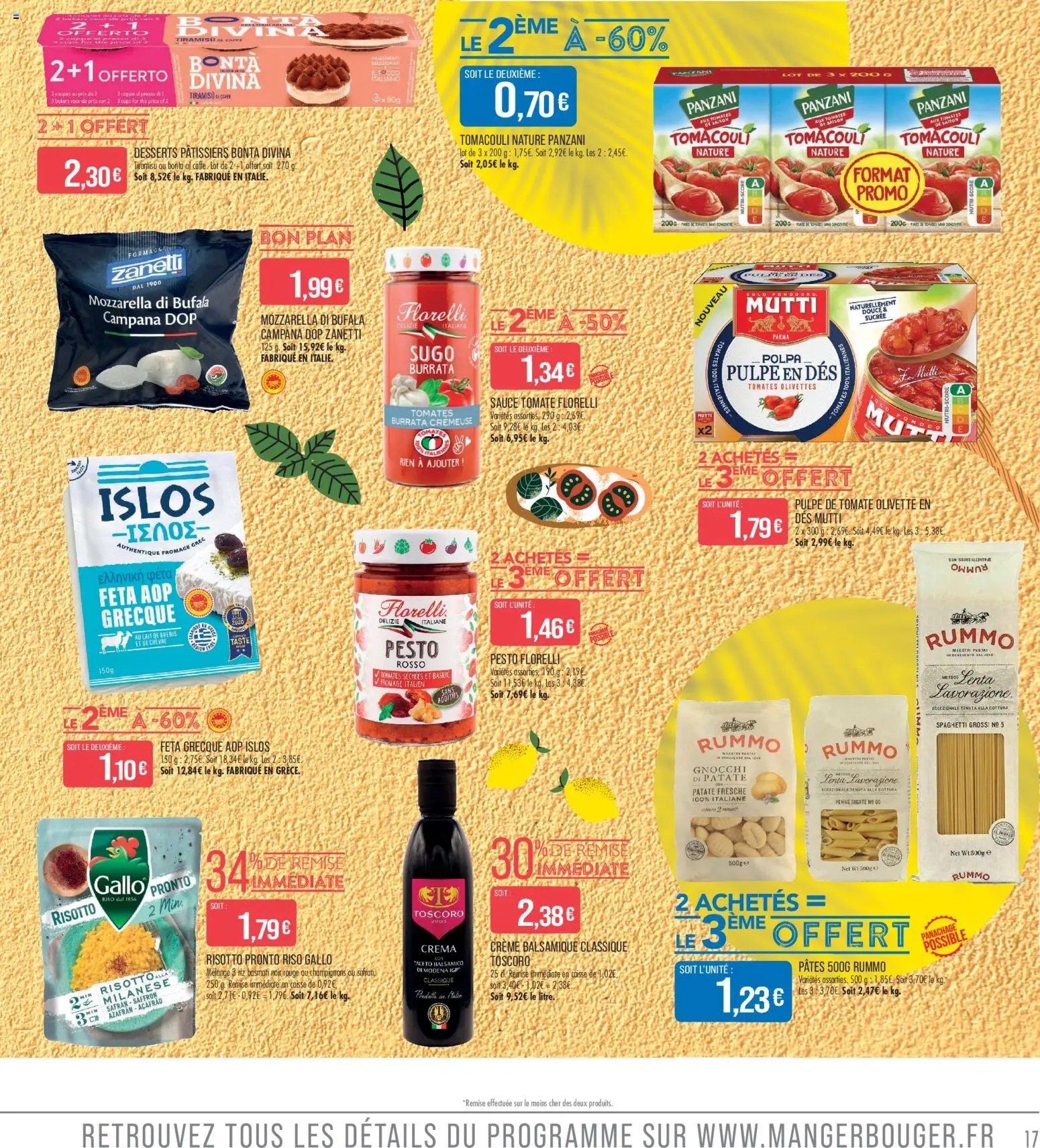 {H1} | Page: 17 | Produits: Spaghetti, Safran, Fromage, Pâtes