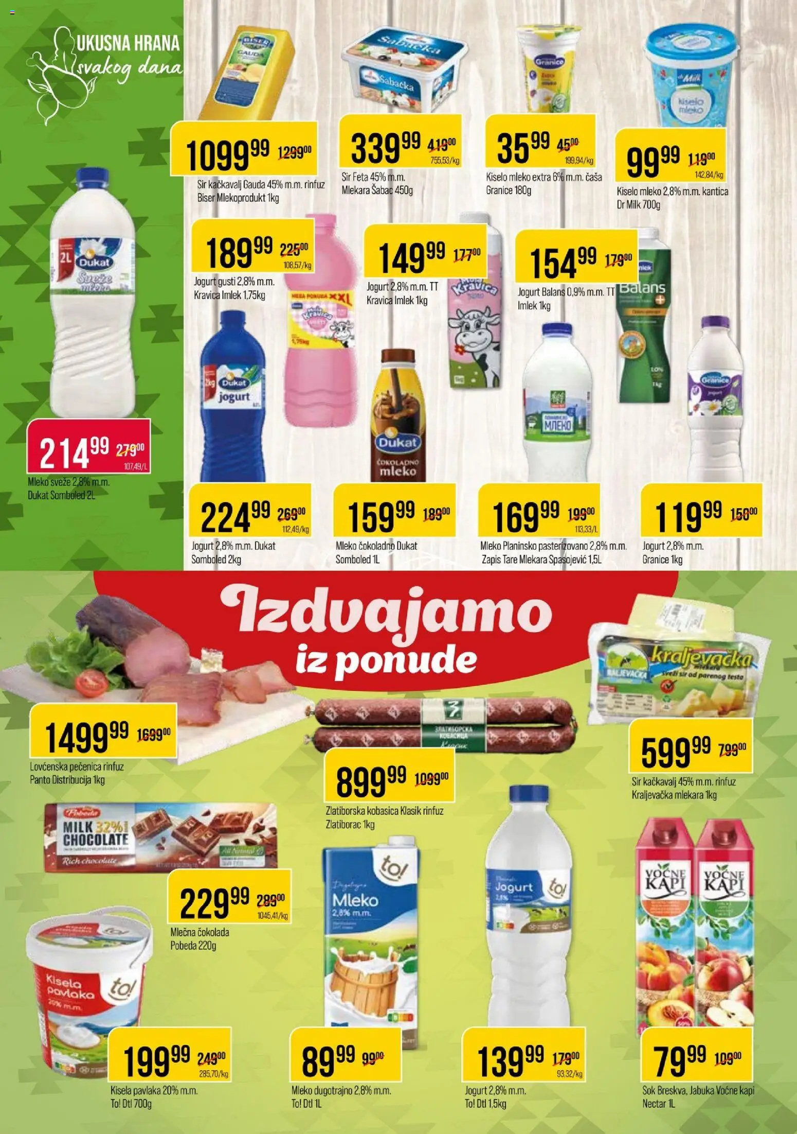 Metalac Proleter katalog - važi od 06.05.2026 | Strana: 4 | Proizvode: Čokoladno mleko, Sir, Čokolada, Mlečna čokolada