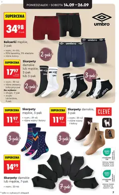 Pogląd oferty "Skarpety damskie lub męskie, 7-pak, rozm.: 35-46" - ważna od 12.09.2026 | Strona: 7