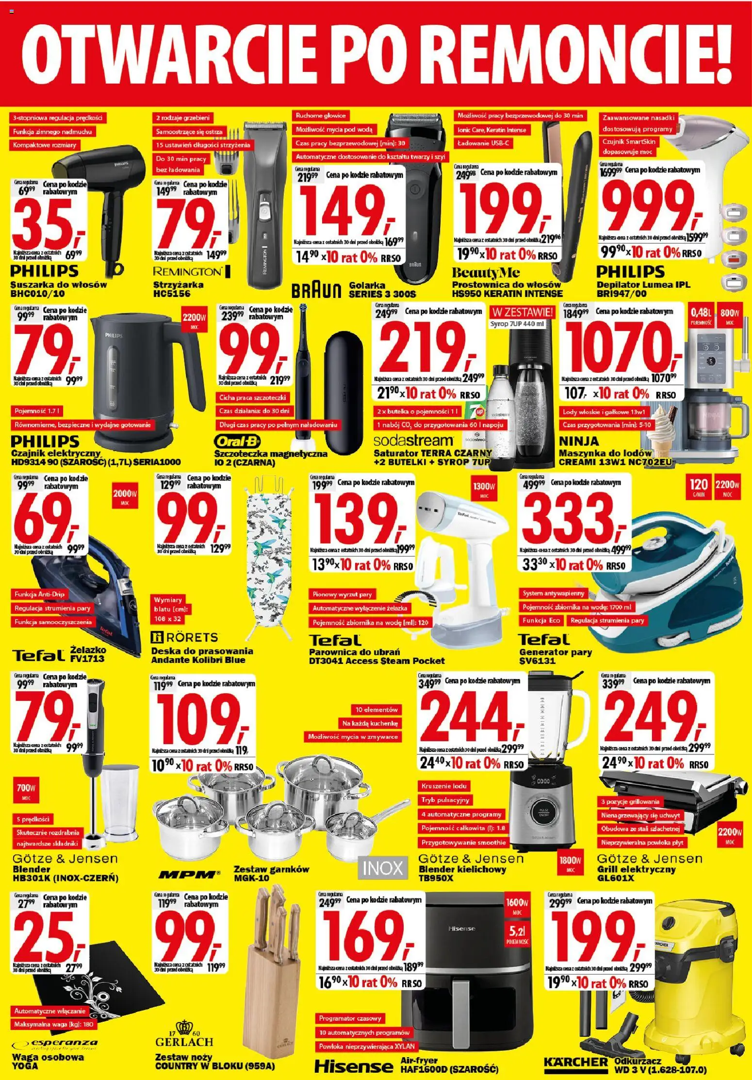 Mediaexpert promocje od 22.10.2026 | Strona: 6 | Produkty: Grill, Golarka, Parownica do ubrań, Woda