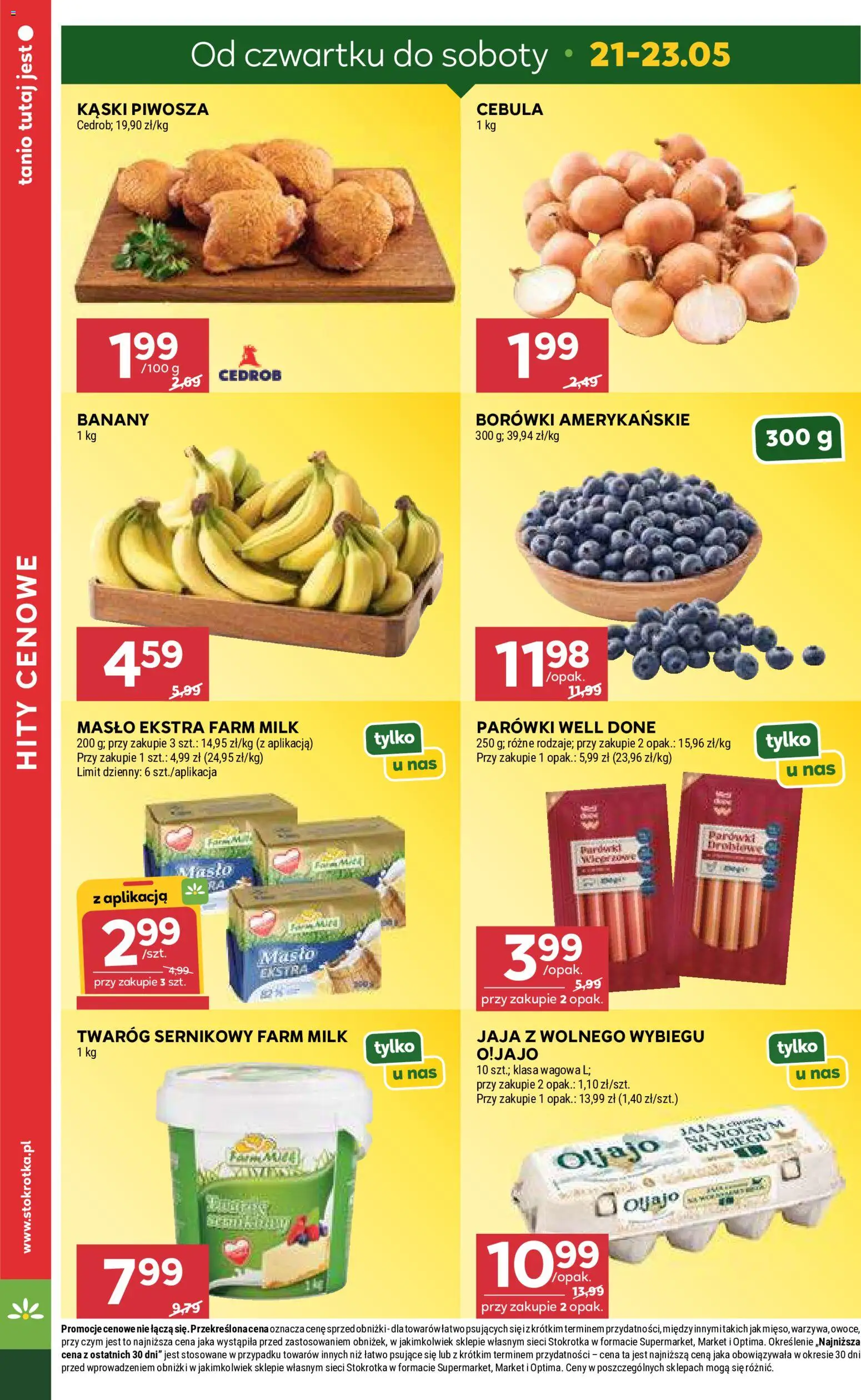 Stokrotka gazetka od 21.05.2026 | Strona: 2 | Produkty: Parówki, Masło, Twaróg, Owoce