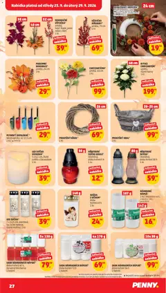 Náhled letáku LED SVÍČKA*, 7 x 12,5 cm, plastová, na 2x AA baterie, různé motivy | 1 ks od 23.09.2026 | Strana: 27