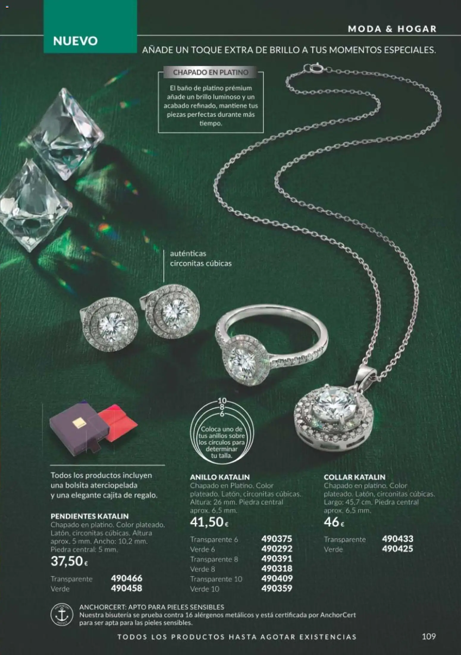 Catálogo AVON Black Friday │ válido desde el 01/11/2026 | Página: 109 | Productos: Pendientes, Anillos, Baño