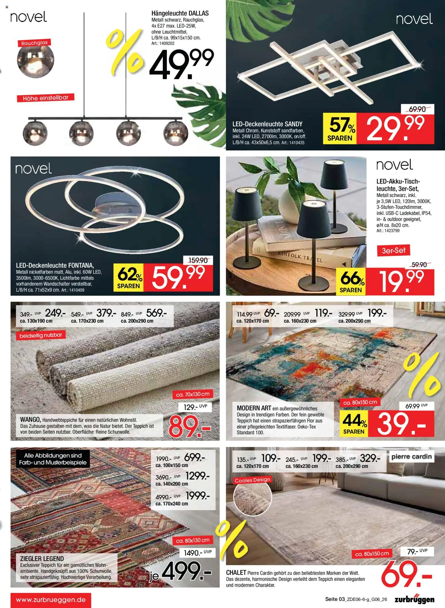 Zurbrüggen Mega Sparpreise – gültig ab 08.06.2026 | Seite: 3 | Produkte: Teppich