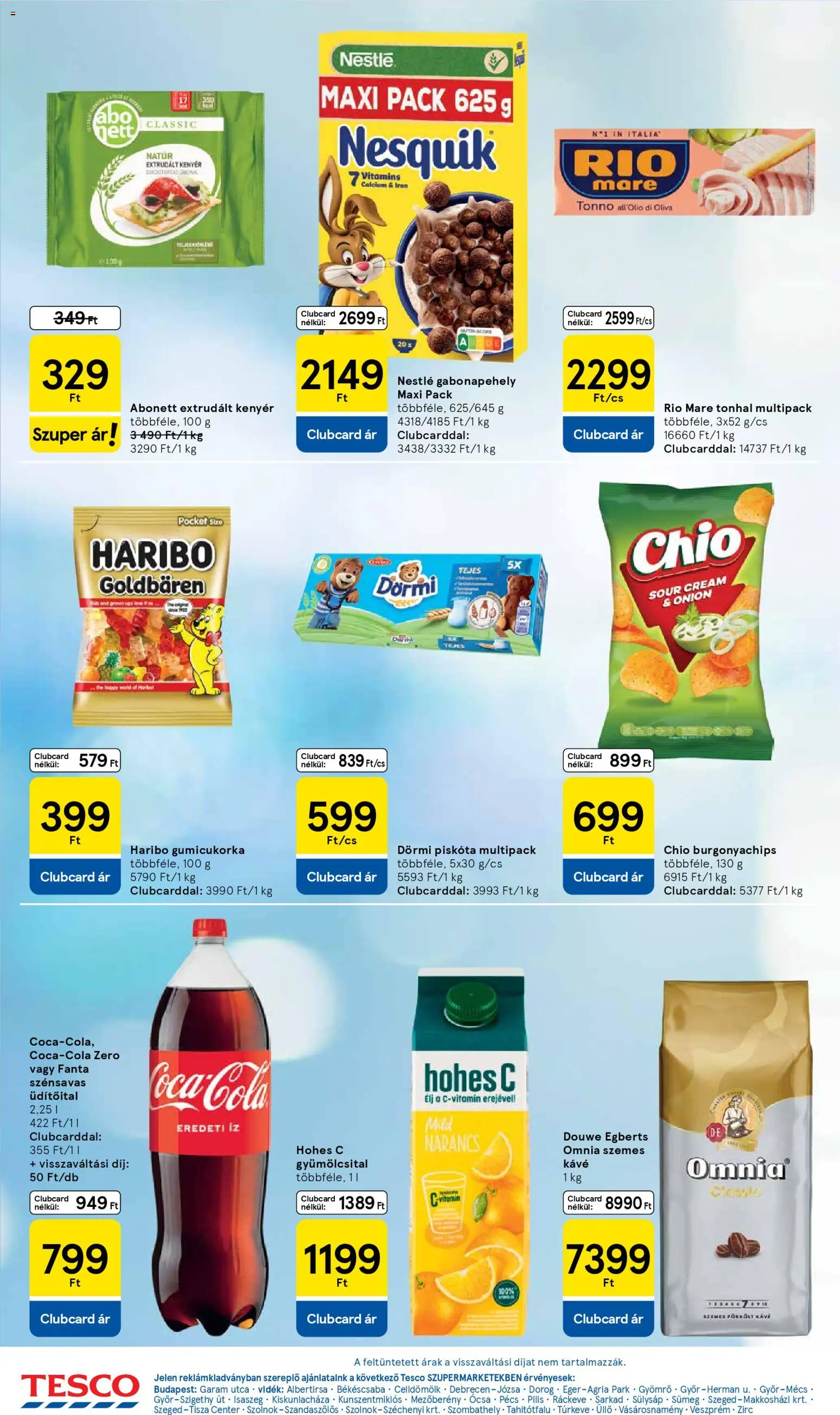 Tesco akciós ujság - amely érvényes a következő dátumtól: 07.04.2026 | Oldal: 6 | Termékek: Piskóta, Gabonapehely, Hohes c, Kenyér