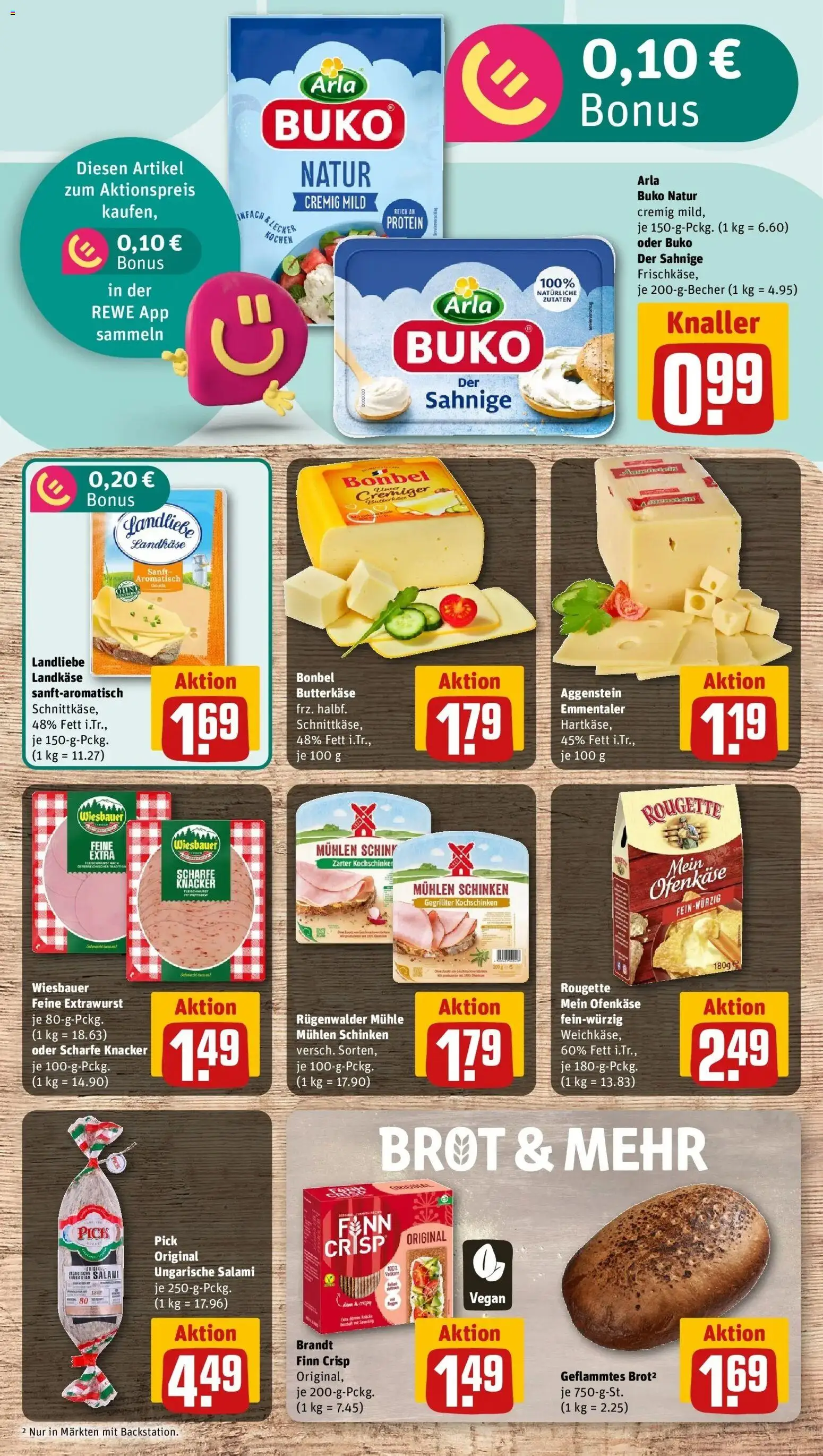 REWE Prospekt ab 12.10.2026 zum Blättern » Angebote | Seite: 7 | Produkte: Mühle, Arla buko, Brot, Schinken