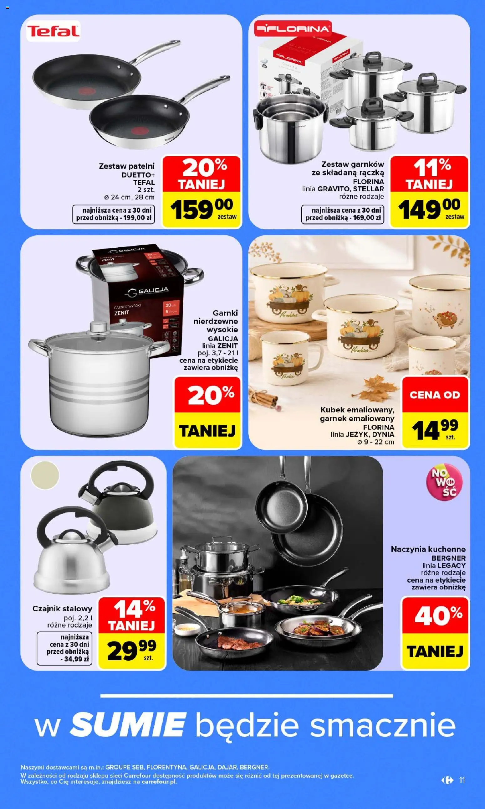 Carrefour gazetka - Halloween od 05.10.2026 | Strona: 11 | Produkty: Dynia, Czajnik, Naczynia, Tefal