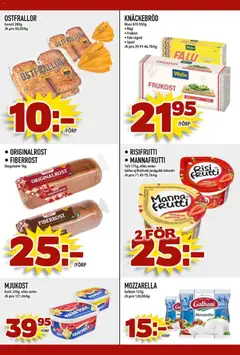 Din Mat erbjudanden - Förhandsvisning av reklamblad från butik Din Mat aktuell från 05/10/2026 | Sida: 4 | Produkter: Mozzarella, Galler, Risifrutti, Mjukost