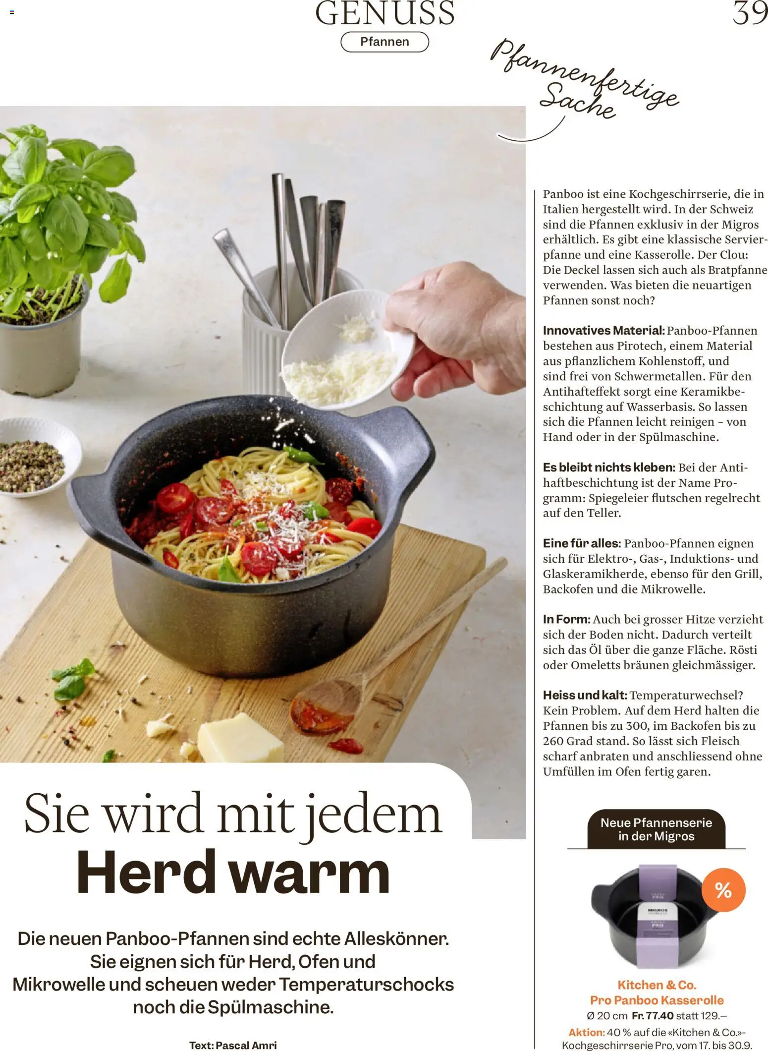 Migros aktionen Magazin – gültig ab 16.09.2026 | Seite: 39 | Produkte: Deckel, Backofen, Mikrowelle, Herd