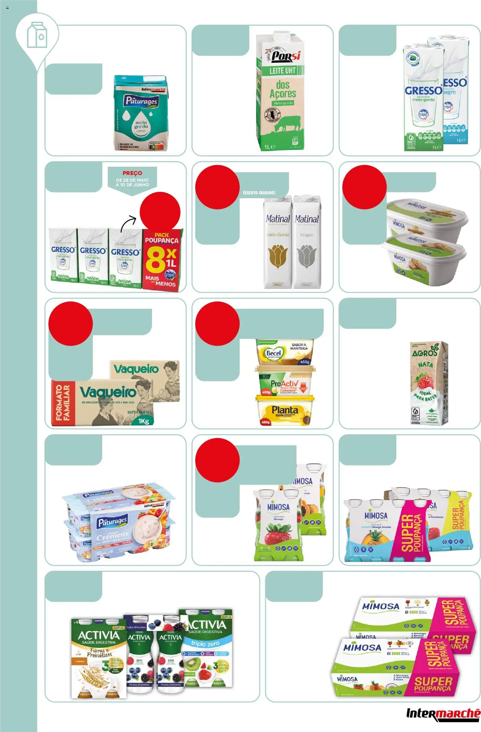 Intermarché Folheto Contact │ válido de 28.05.2026 | Página: 16 | Produtos: Leite, Manteiga, Nata, Cereais