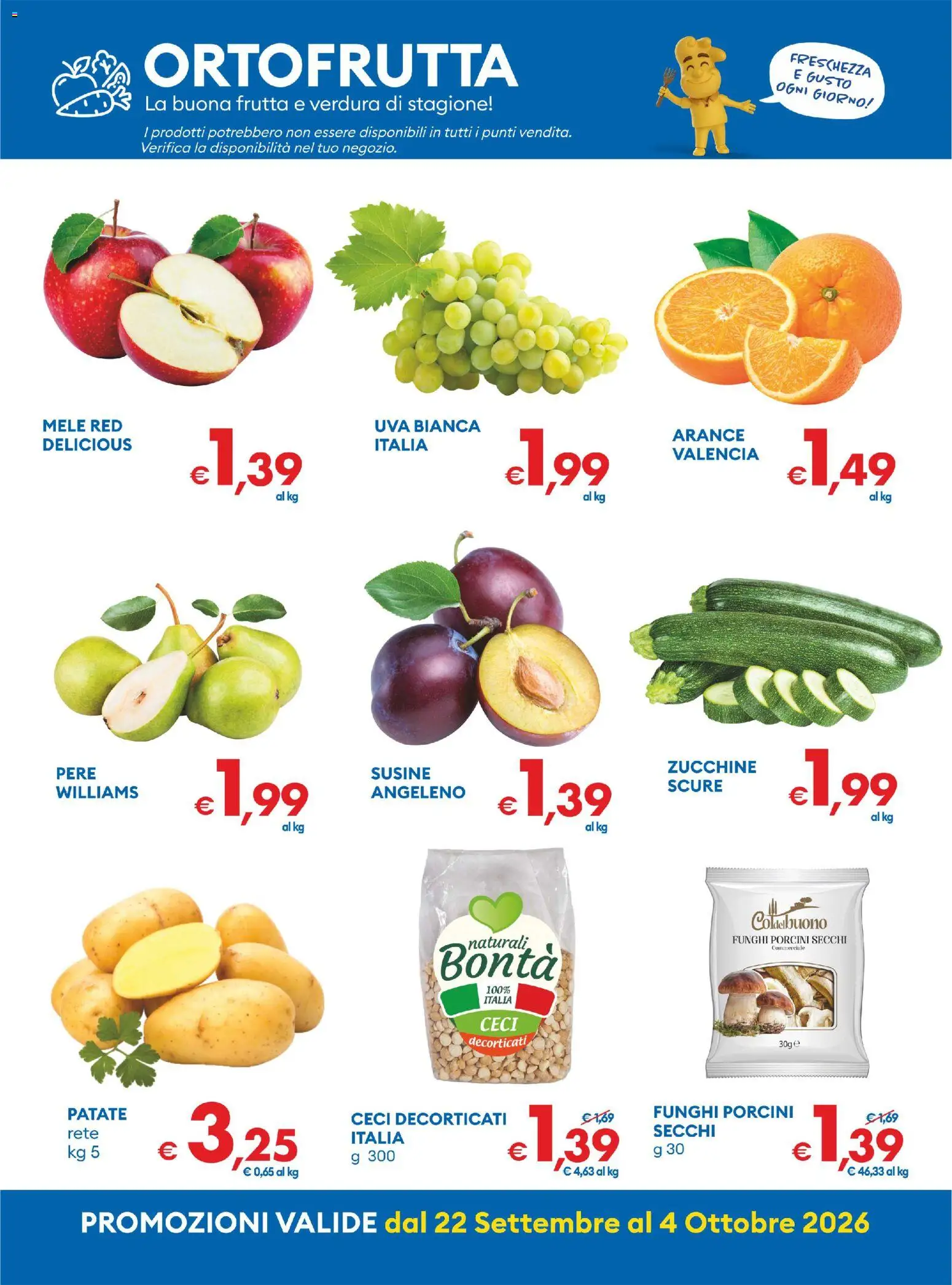 Volantino MD Discount del 22/09/2026 | Pagina: 12 | Prodotti: Arance, Ceci, Patate, Zucchine