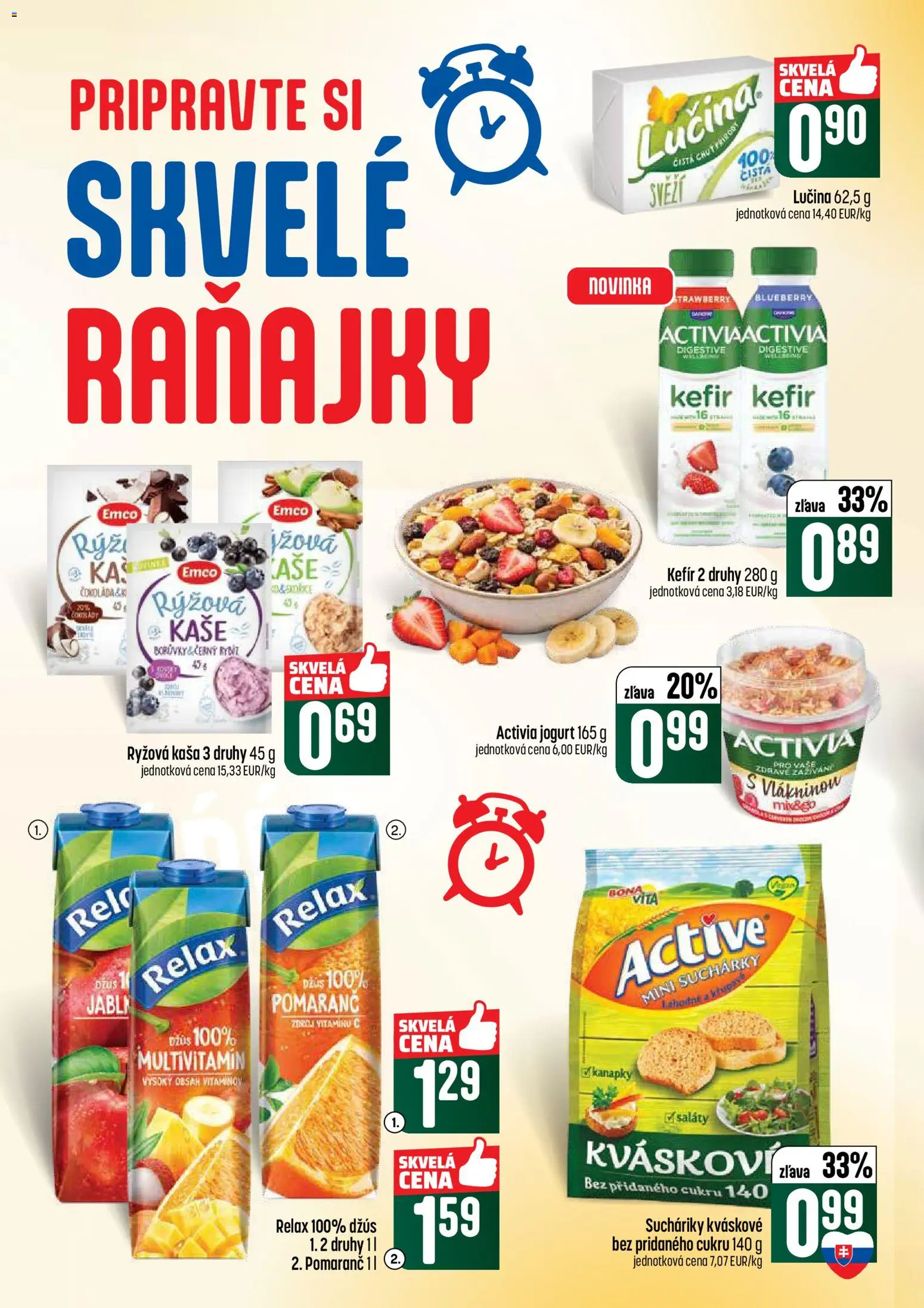 Nové COOP Jednota akcie – leták je platný od 07.05.2026 | Strana: 28 | Produkty: Jogurt, Džús, Čokoláda