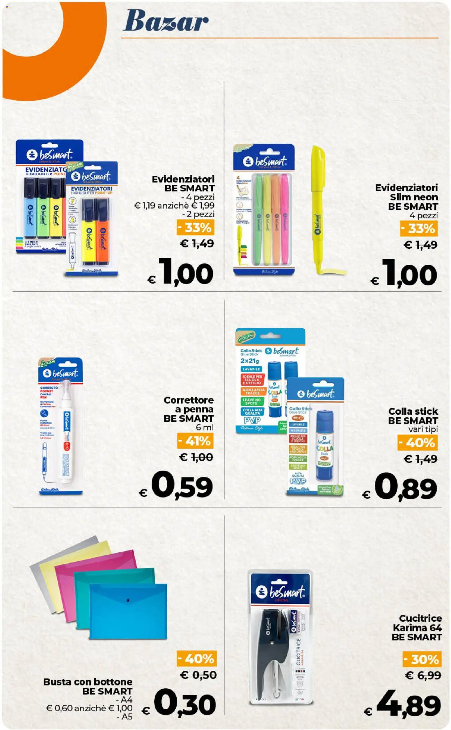 Volantino Ipercoop del 01/09/2026 | Pagina: 57 | Prodotti: Colla, Cucitrice, Correttore