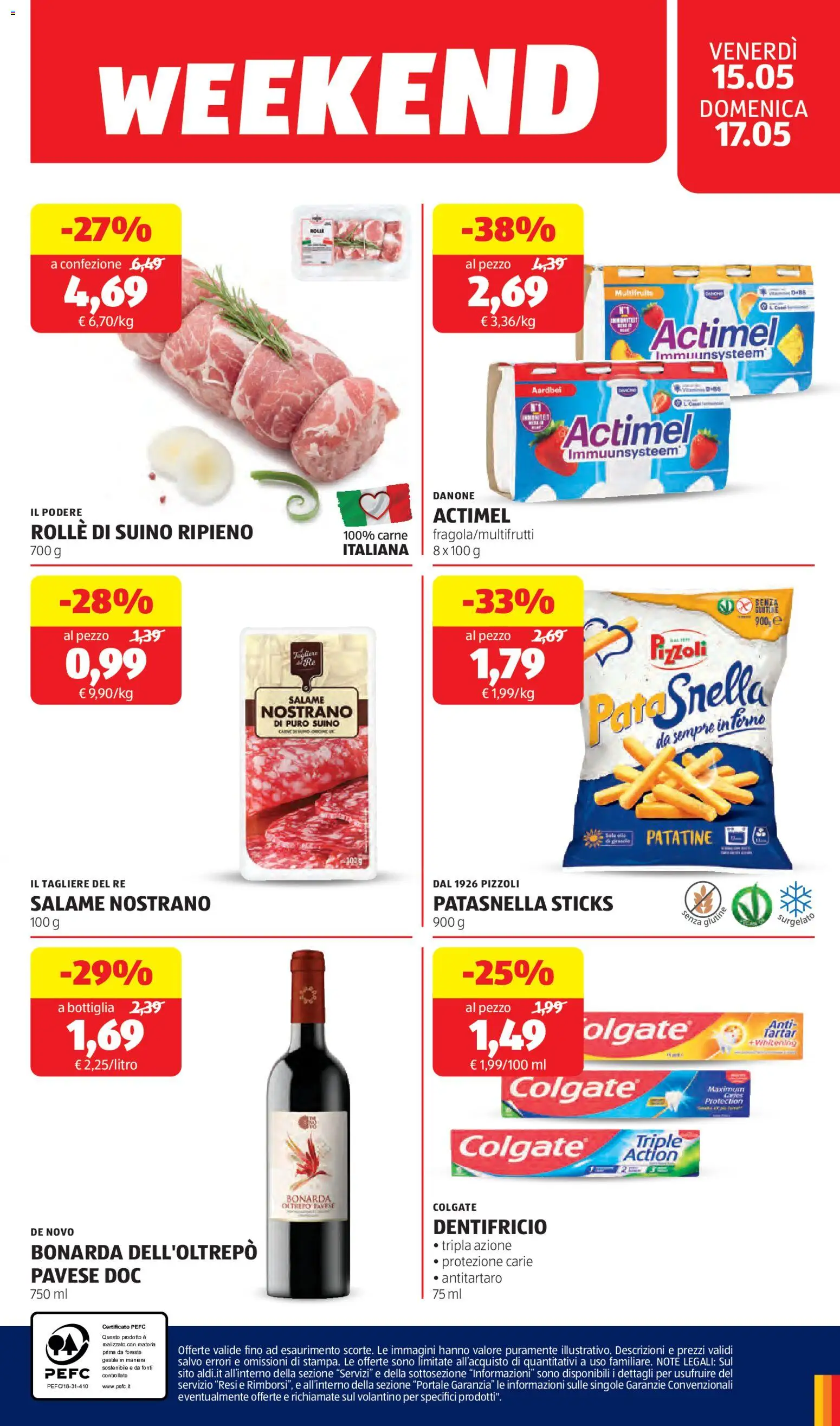 Volantino Aldi del 11.05.2026 | Pagina: 19 | Prodotti: Salame, Suino, Forno, Bottiglia