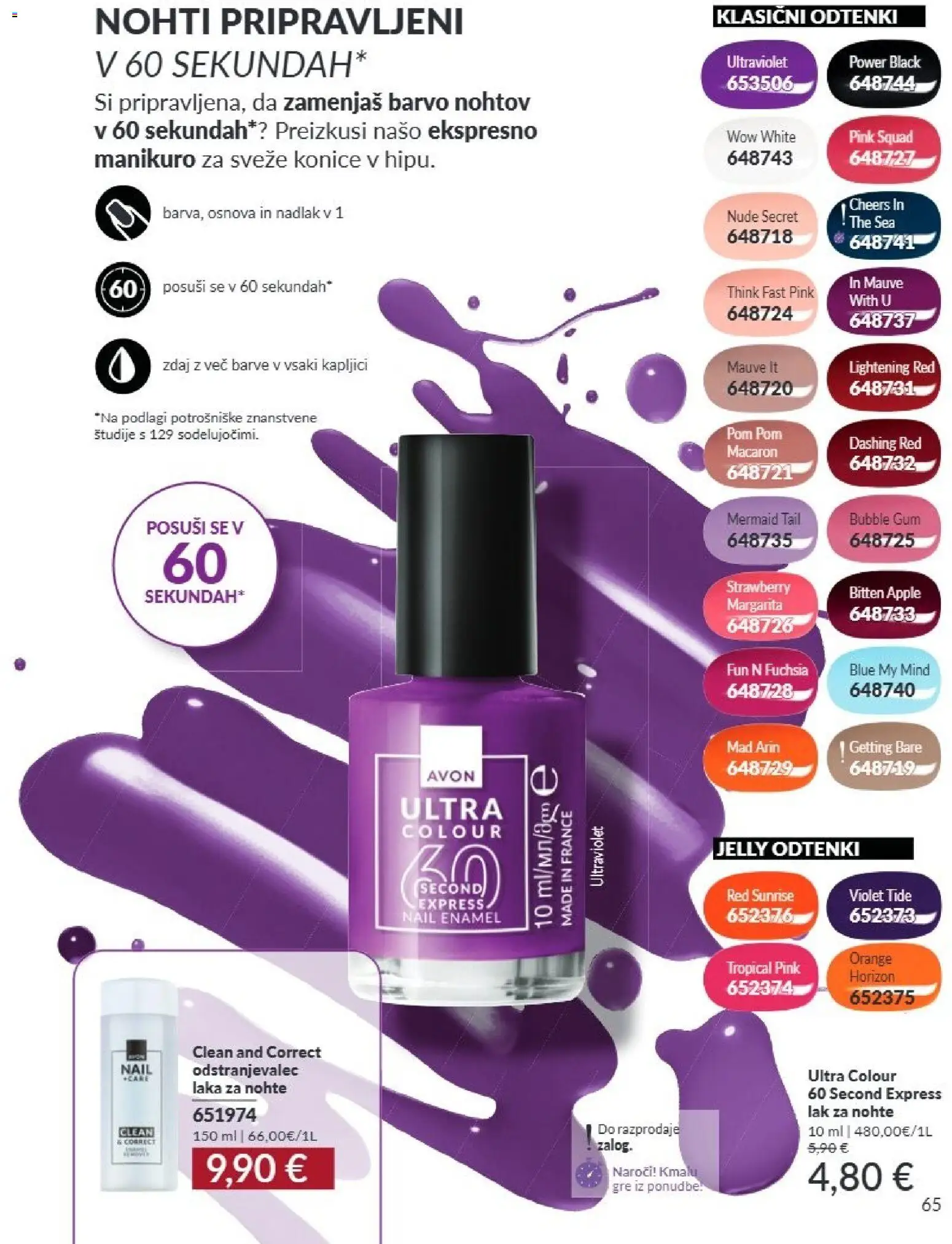 Novi Avon katalog ponudbe – veljaven od 01.09.2026 | Stran: 65 | Izdelki: Lak za nohte, Lak