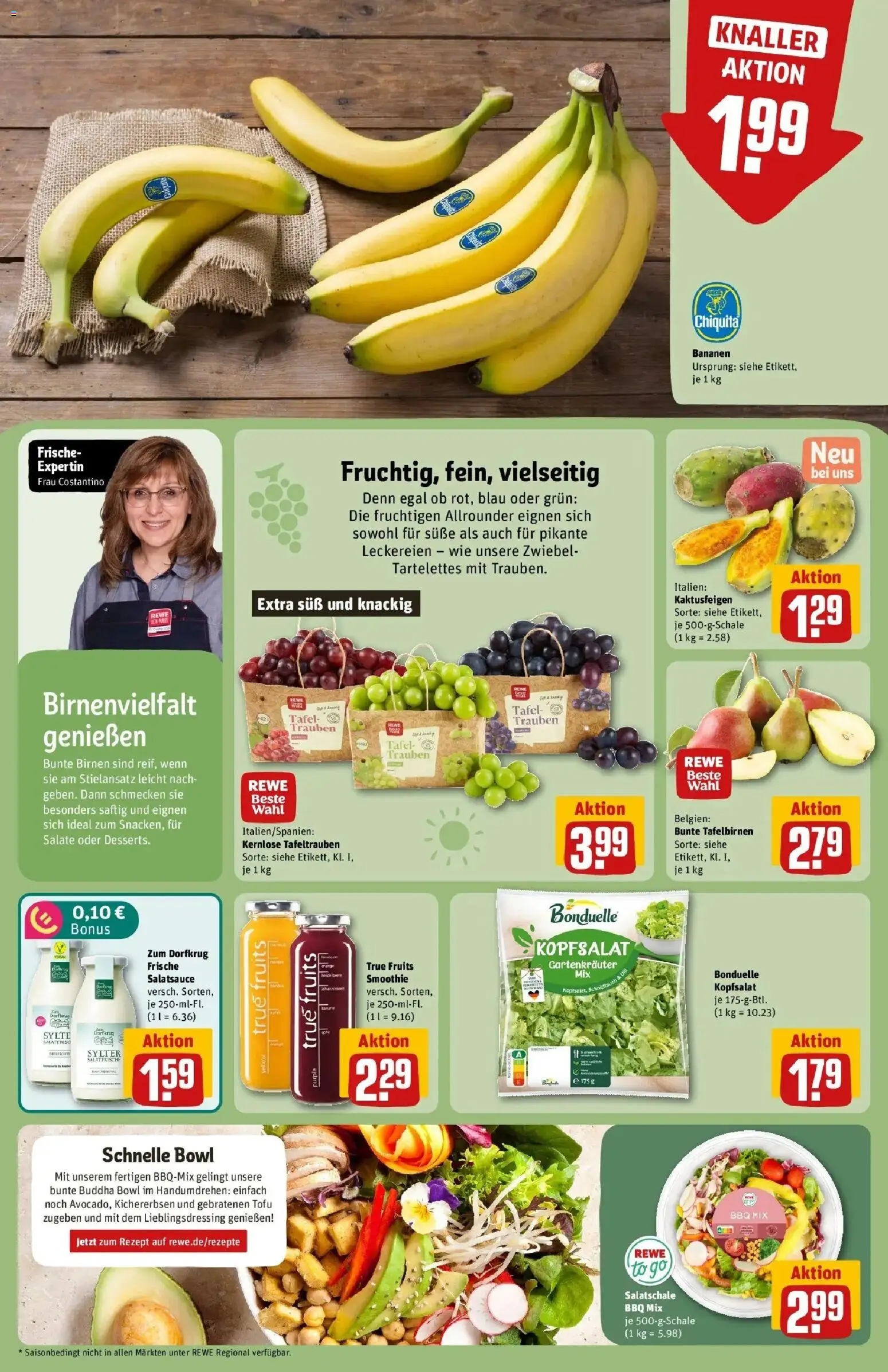 REWE Prospekt ab 31.08.2026 zum Blättern » Angebote | Seite: 6 | Produkte: Trauben, Bananen