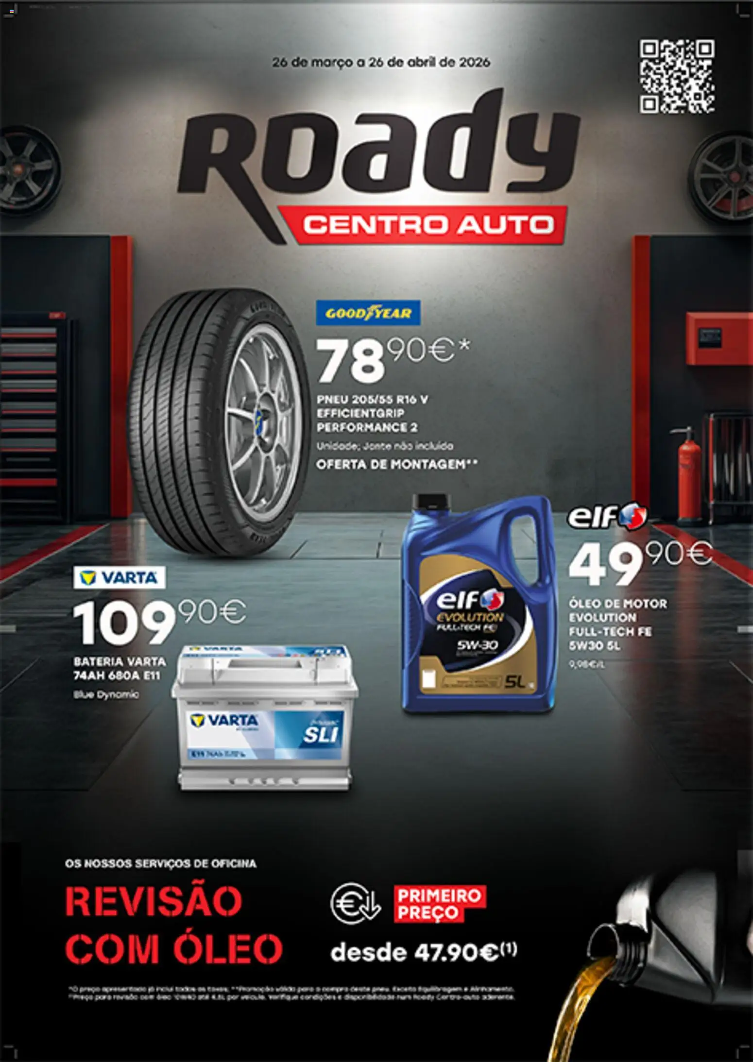 Roady folheto │ válido de 26.03.2026 | Página: 1 | Produtos: Bateria, Óleo, Pneu