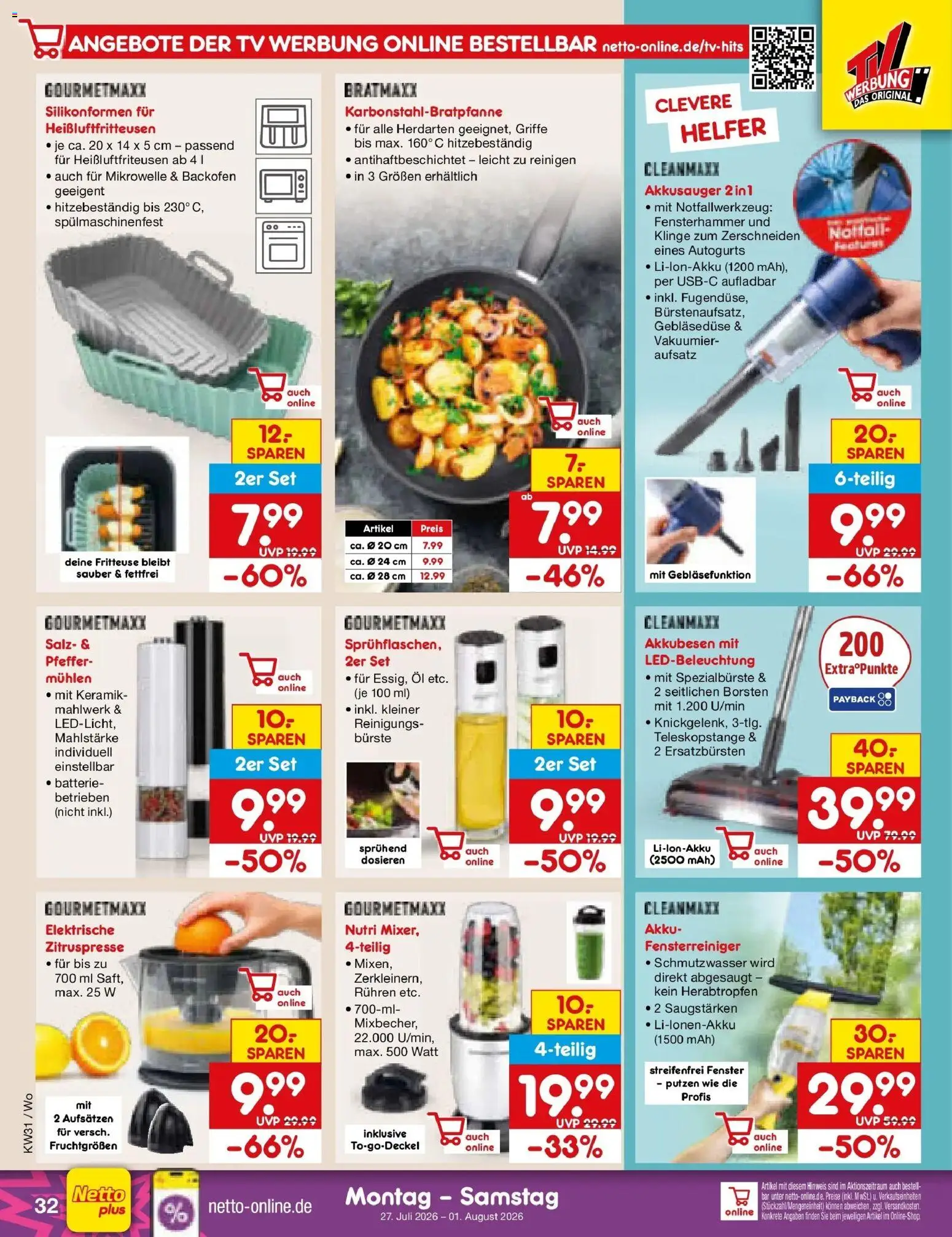 Netto Marken-Discount Prospekt Ludwigshafen-Edigheim – gültig ab 27.07.2026 | Seite: 49 | Produkte: Mikrowelle, Bürste, Pfeffer, Backofen