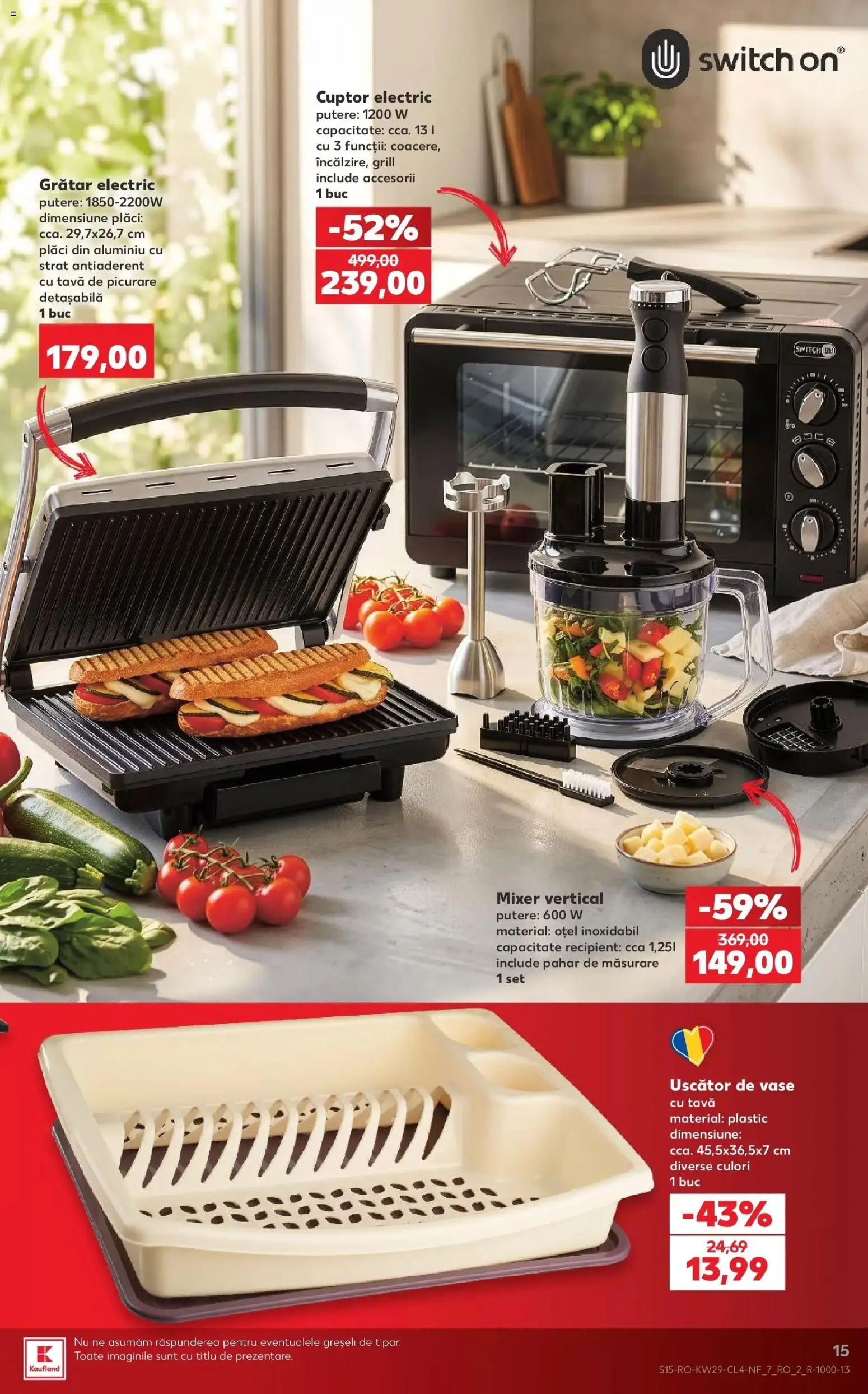 Noul catalog Kaufland – valabil de la 15.07.2026 | Pagină: 15 | Produse: Tava, Uscător, Cuptor, Grătar
