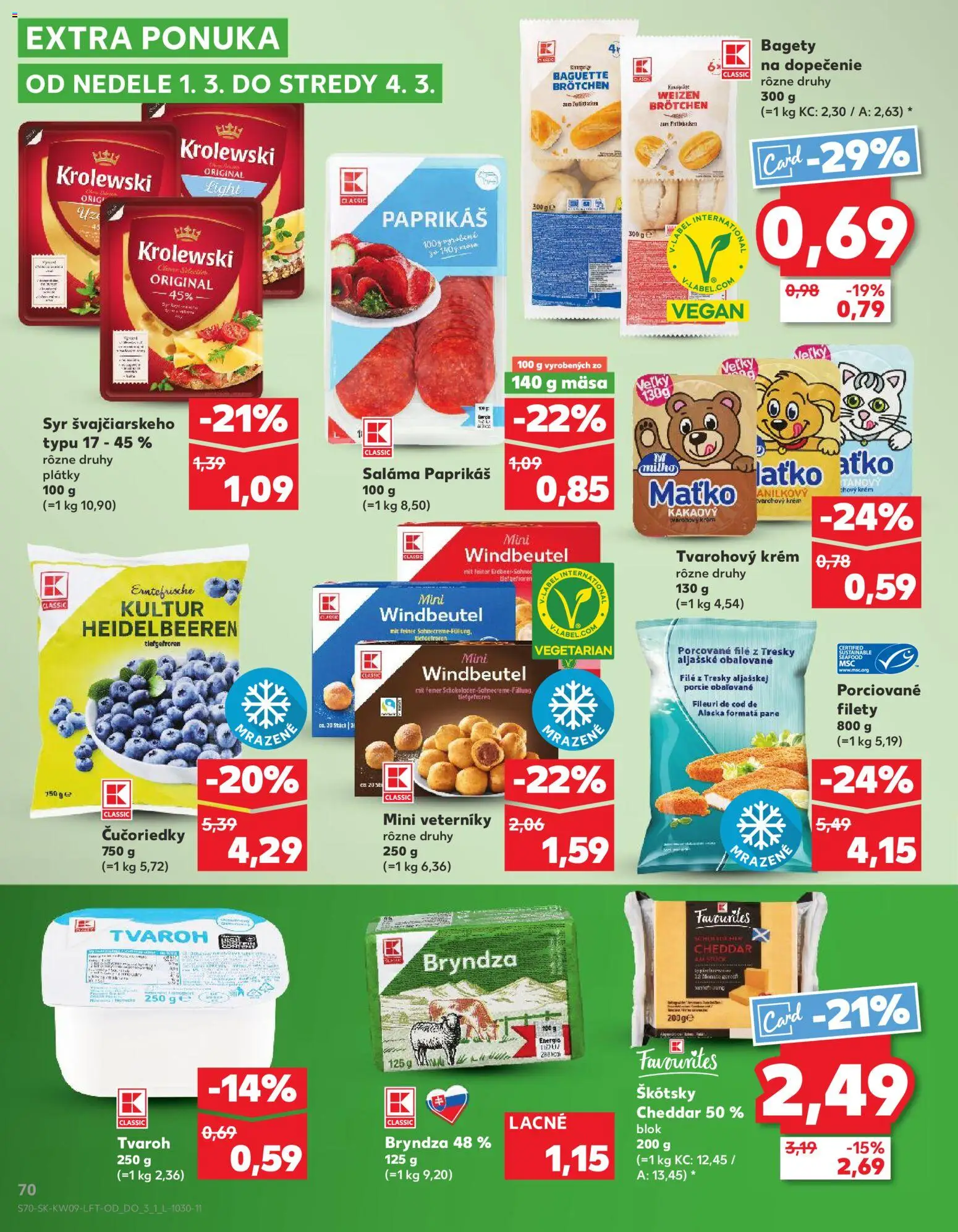 Nové Kaufland akcie – leták je platný od 26.02.2026 | Strana: 70 | Produkty: Syr, Cream cheese, Krém, Tvarohový krém