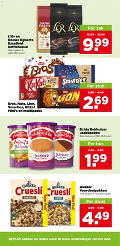 L'Or en Douwe Egberts Excellent koffiebonen, Alle zakken à 450-500 gram - Voorbeeld van een folder van Plus, geldig van 07-10-2026 | Pagina: 32