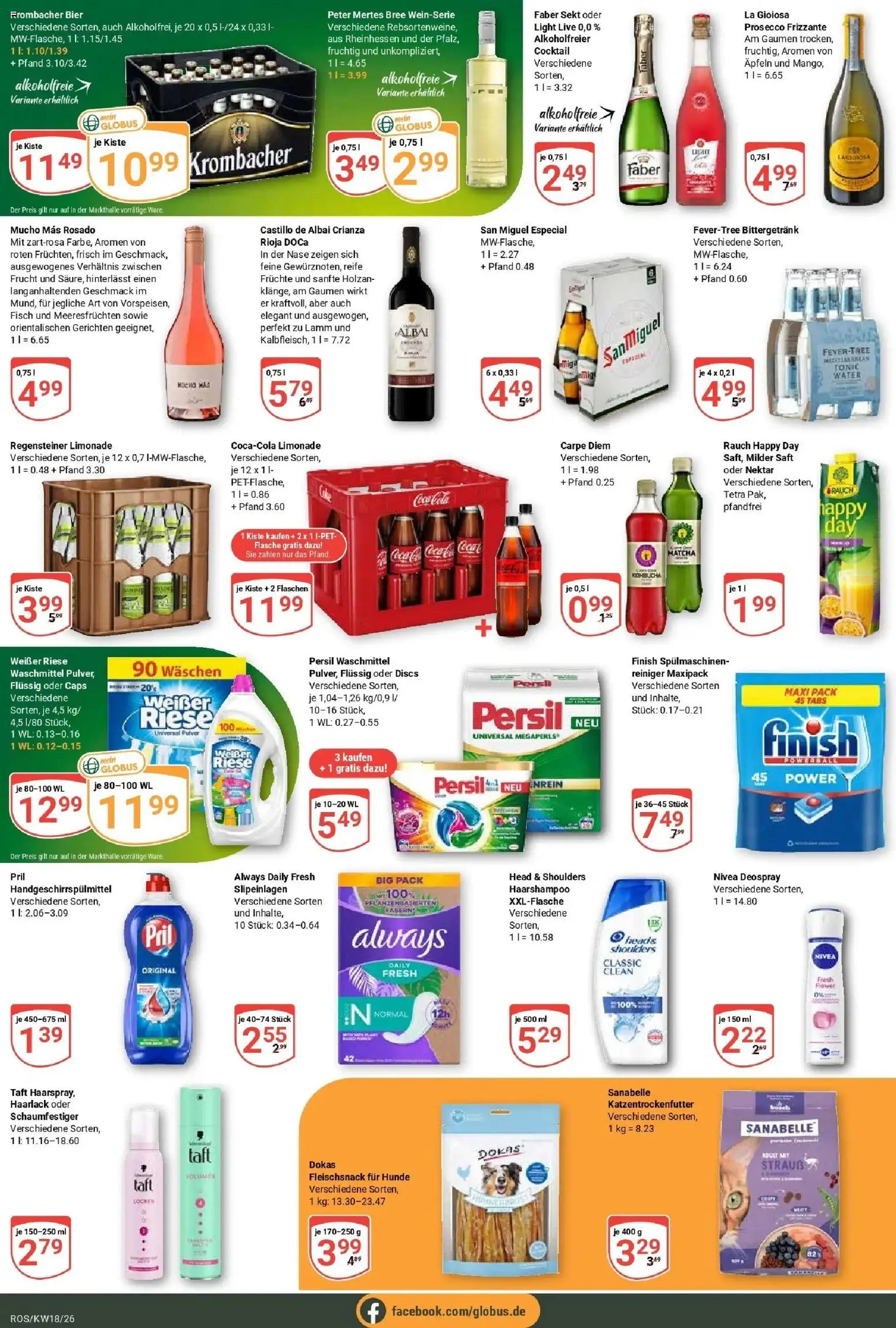 Globus Prospekt Lambrechtshagen	 – gültig ab 27.04.2026 | Seite: 6 | Produkte: Finish, Fisch, Prosecco, Krombacher
