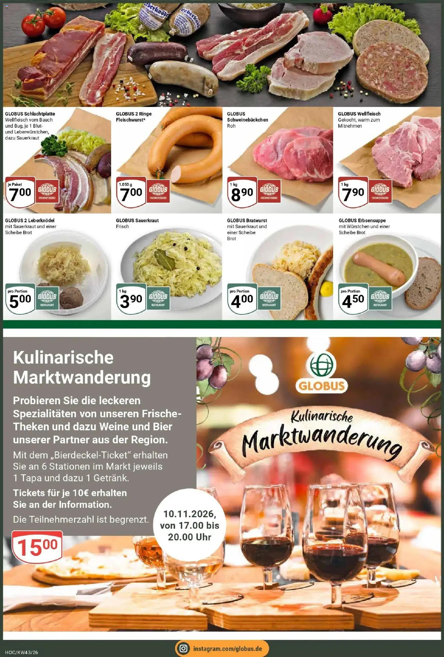 Globus Prospekt Hockenheim (ab 19.10.2026) » Angebote online | Seite: 2 | Produkte: Leberknödel, Spezialitäten, Brot, Uhr