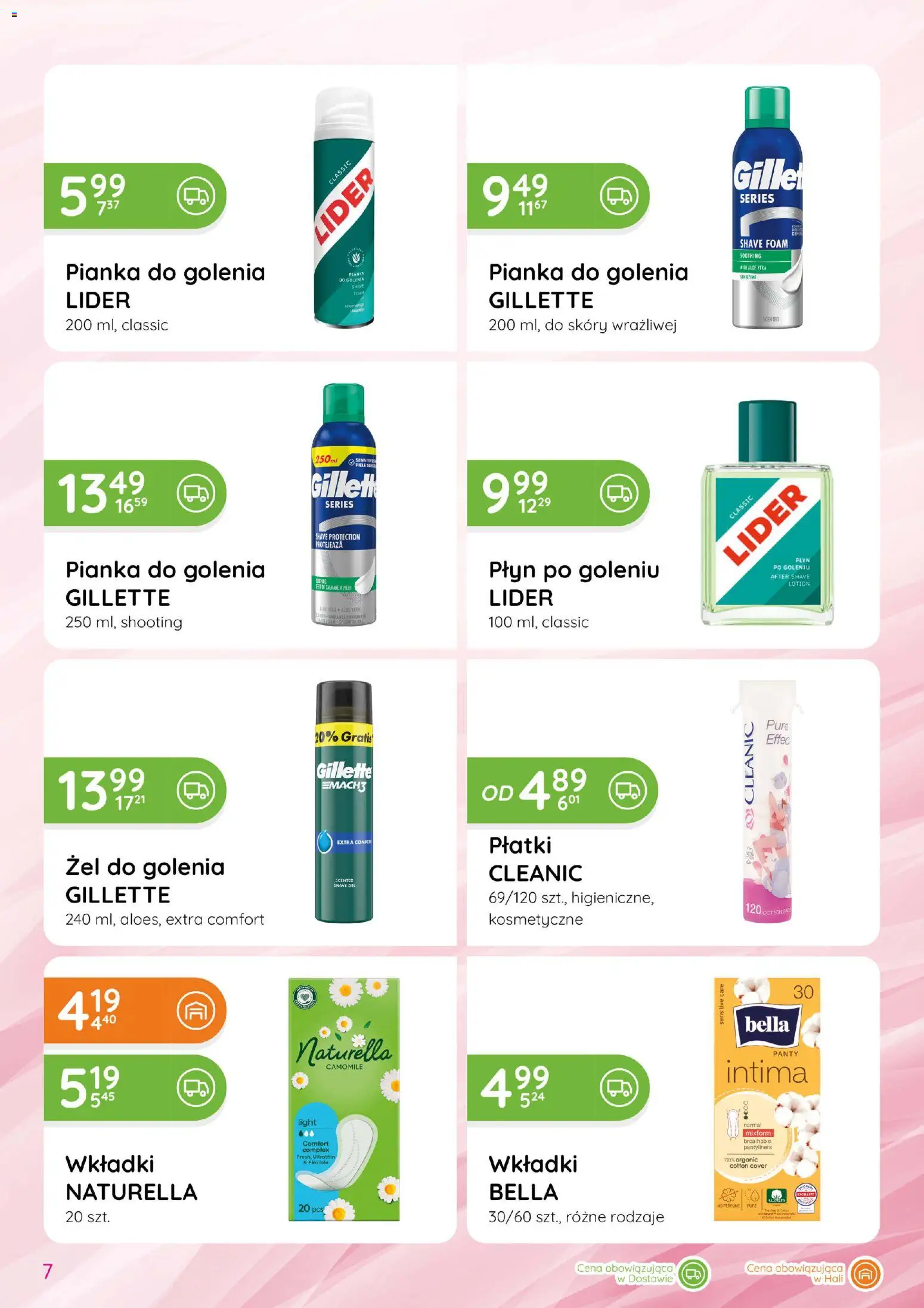 Eurocash gazetka - Katalog Chemiczny od 04.06.2026 | Strona: 7 | Produkty: Gillette, Pianka do golenia, Płatki, Lotion