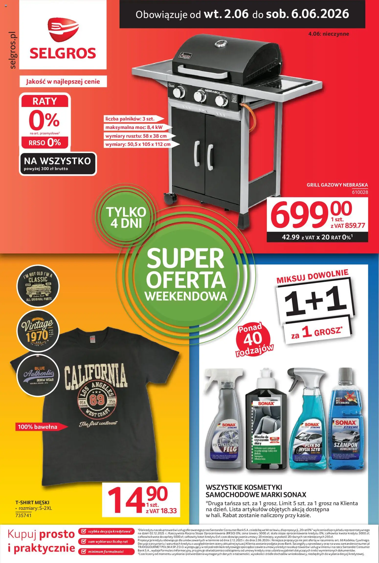 Selgros cash&carry gazetka - Oferta weekendowa od 02.06.2026 | Strona: 1 | Produkty: Kosmetyki, Grill, Grill gazowy, Szampon