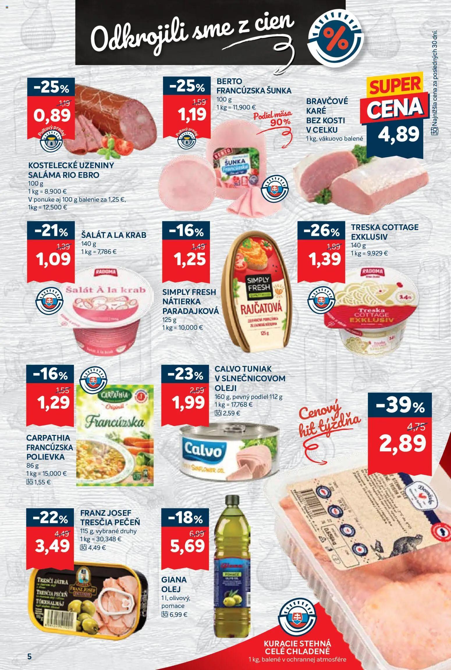 Nové Kraj akcie – leták je platný od 10.09.2026 | Strana: 9 | Produkty: Tuniak, Šunka, Nátierka, Stehná