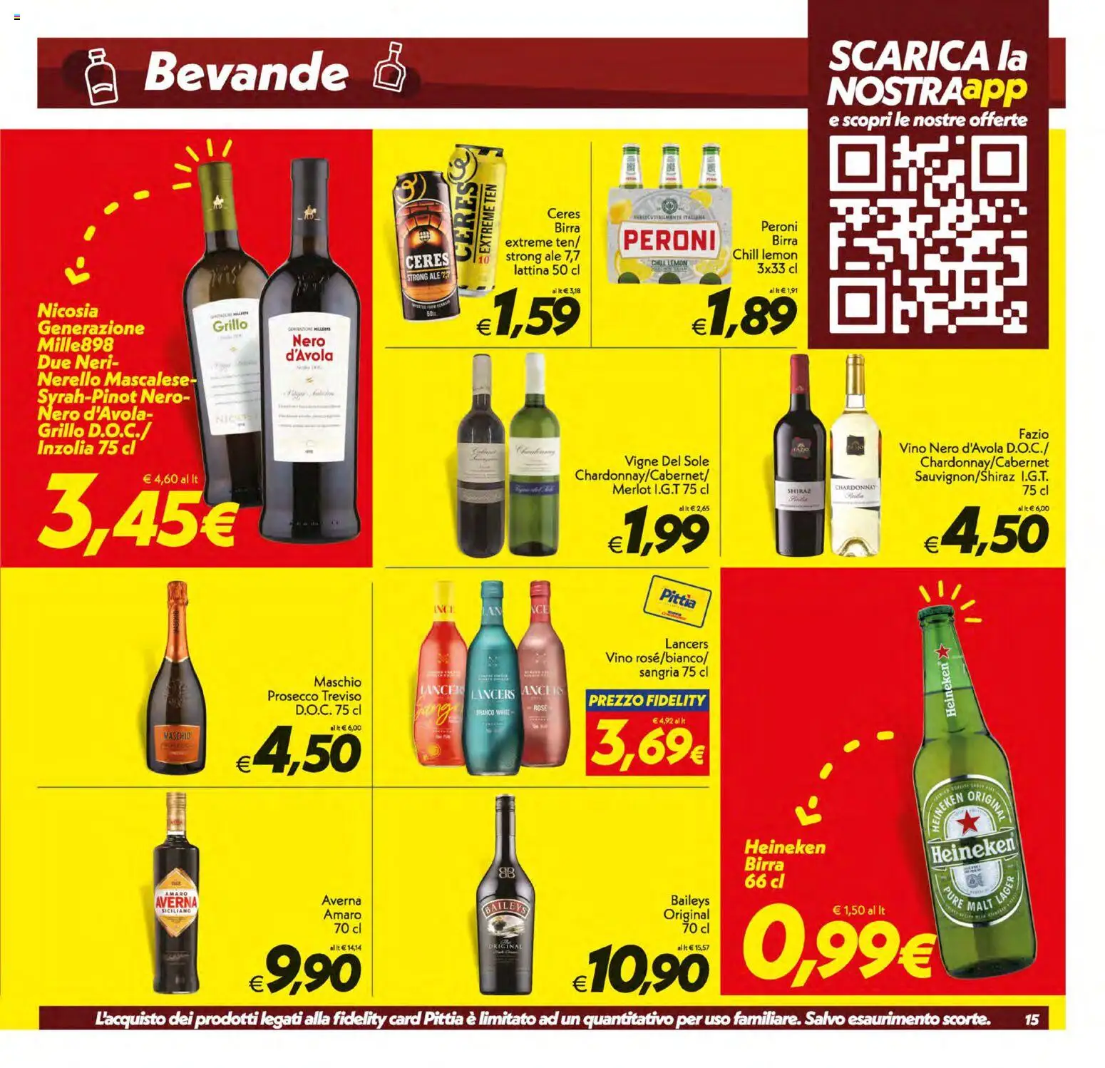 Volantino SuperConveniente del 09.06.2026 | Pagina: 15 | Prodotti: Birra, Vino, Heineken, Amaro