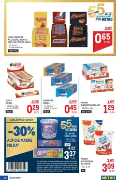 Metro angebote Profi ab 20.08.2026 gültig | Seite: 28 | Produkte: Haselnüsse, Snickers, Süßwaren
