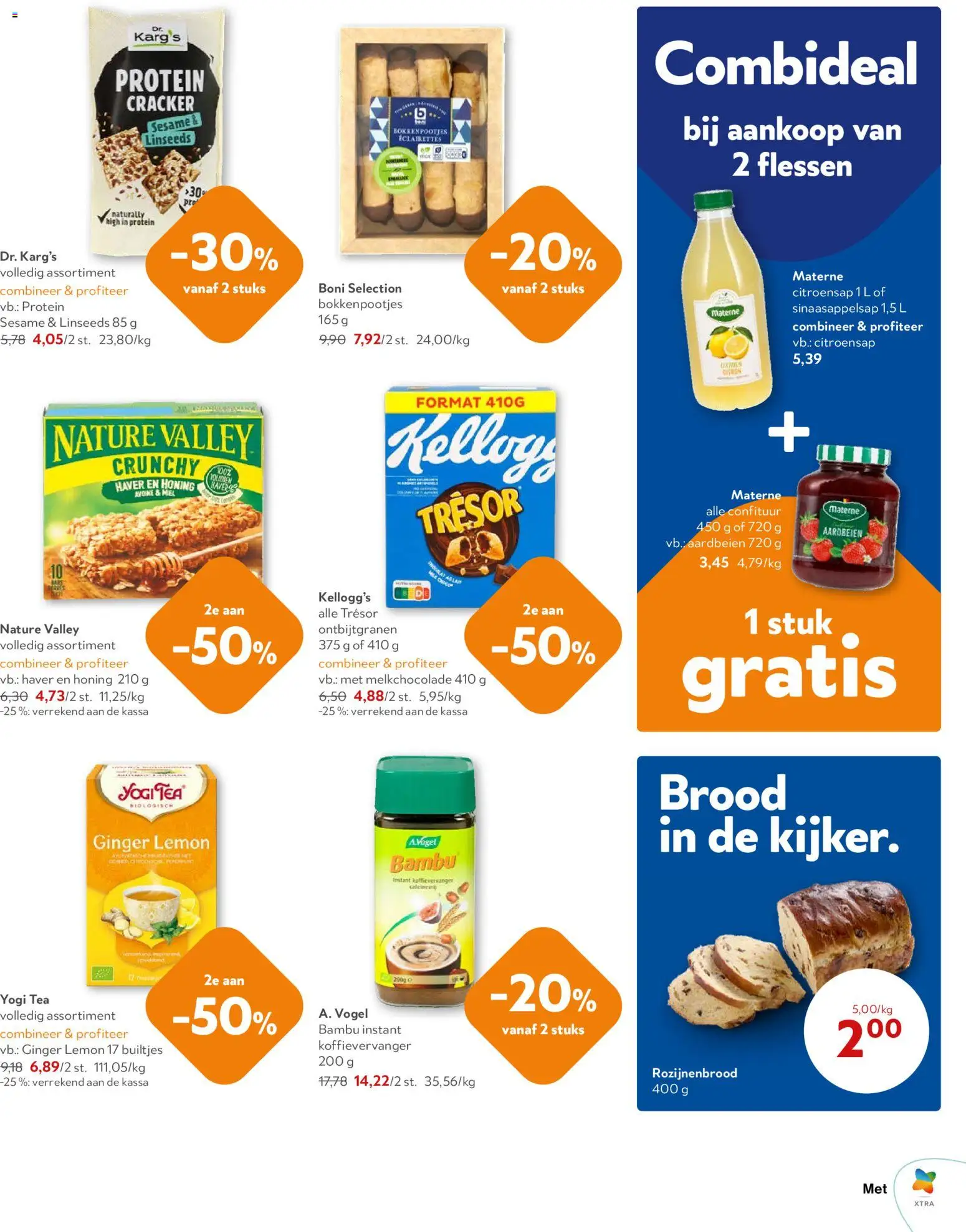 {H1} | Pagina: 9 | Producten: Ontbijtgranen, Sinaasappelsap, Citroensap, Brood