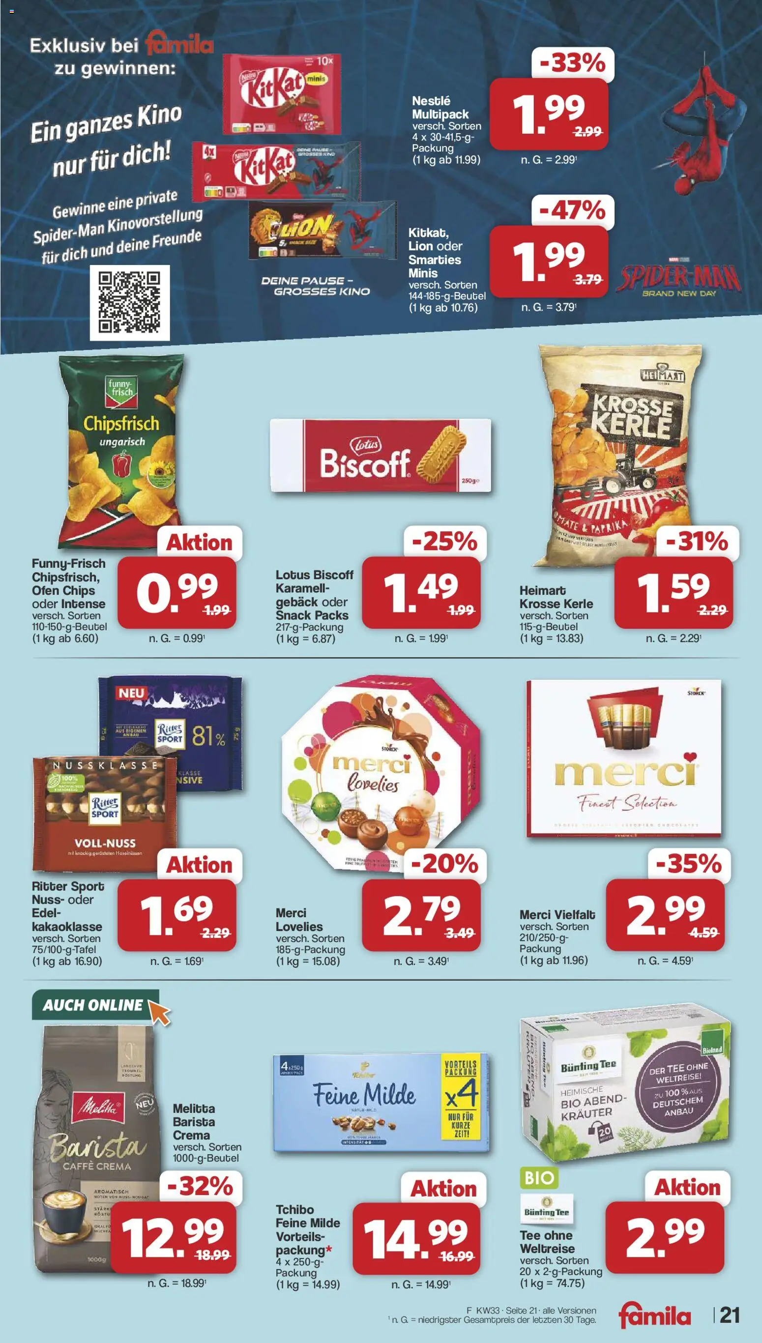 Famila Nordwest Prospekt – gültig ab 10.08.2026 | Seite: 23 | Produkte: Ofen, Merci, Tee, Chips