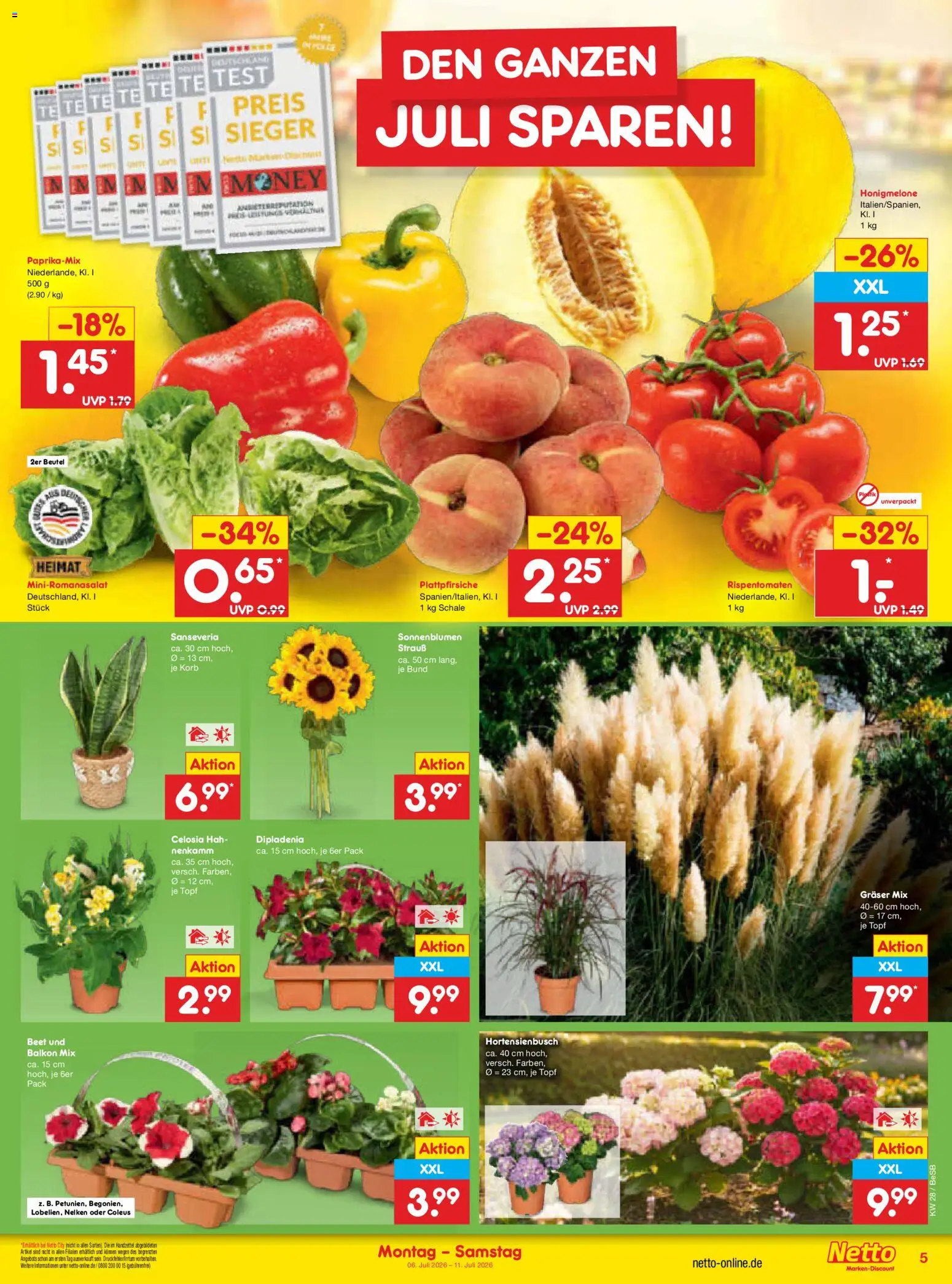 Netto Marken-Discount Prospekt – gültig ab 06.07.2026 | Seite: 7 | Produkte: Korb, Honigmelone
