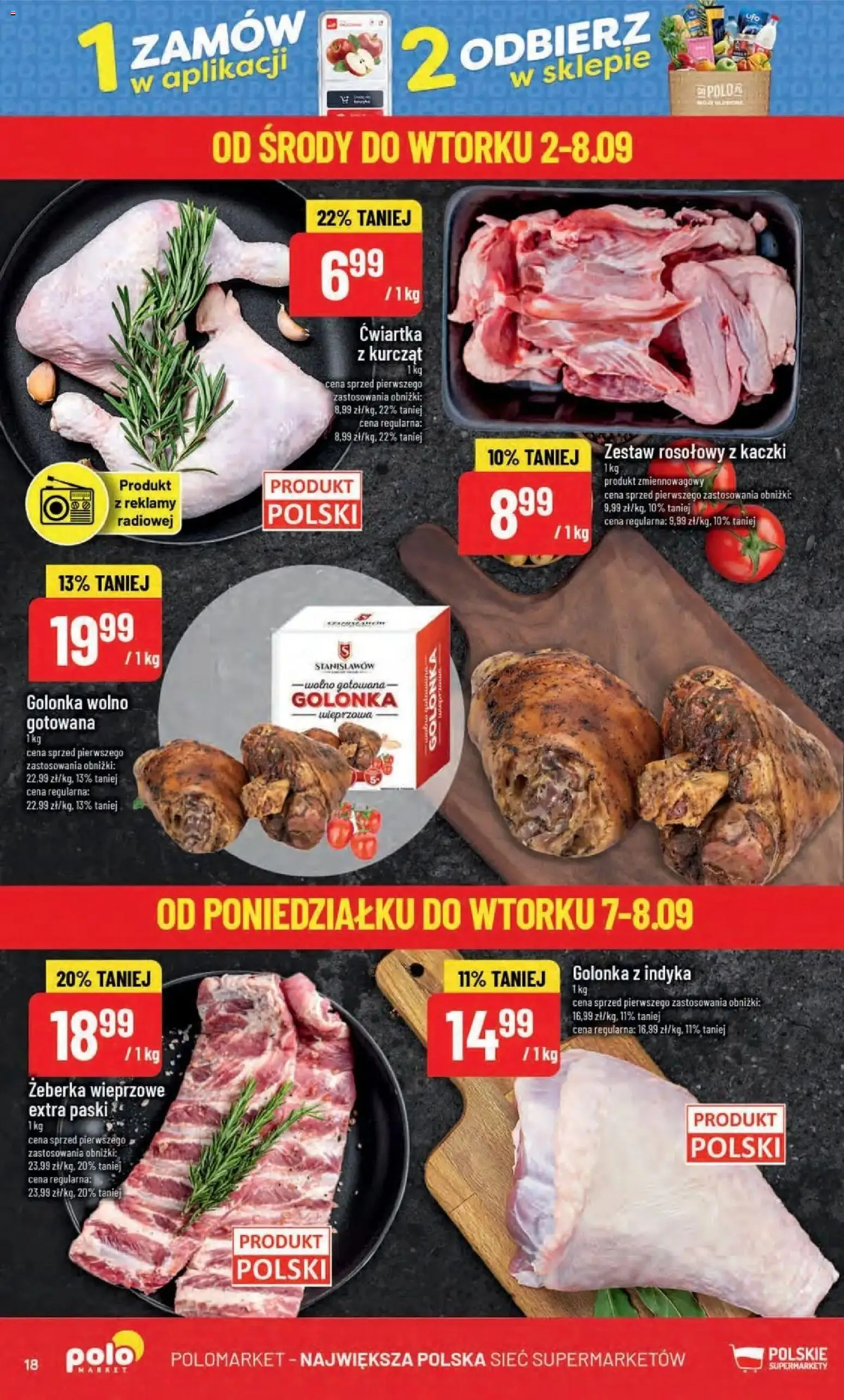 Nowa POLOmarket gazetka od jutra 02.09.2026 | Strona: 18 | Produkty: Golonka, Żeberka, Żeberka wieprzowe