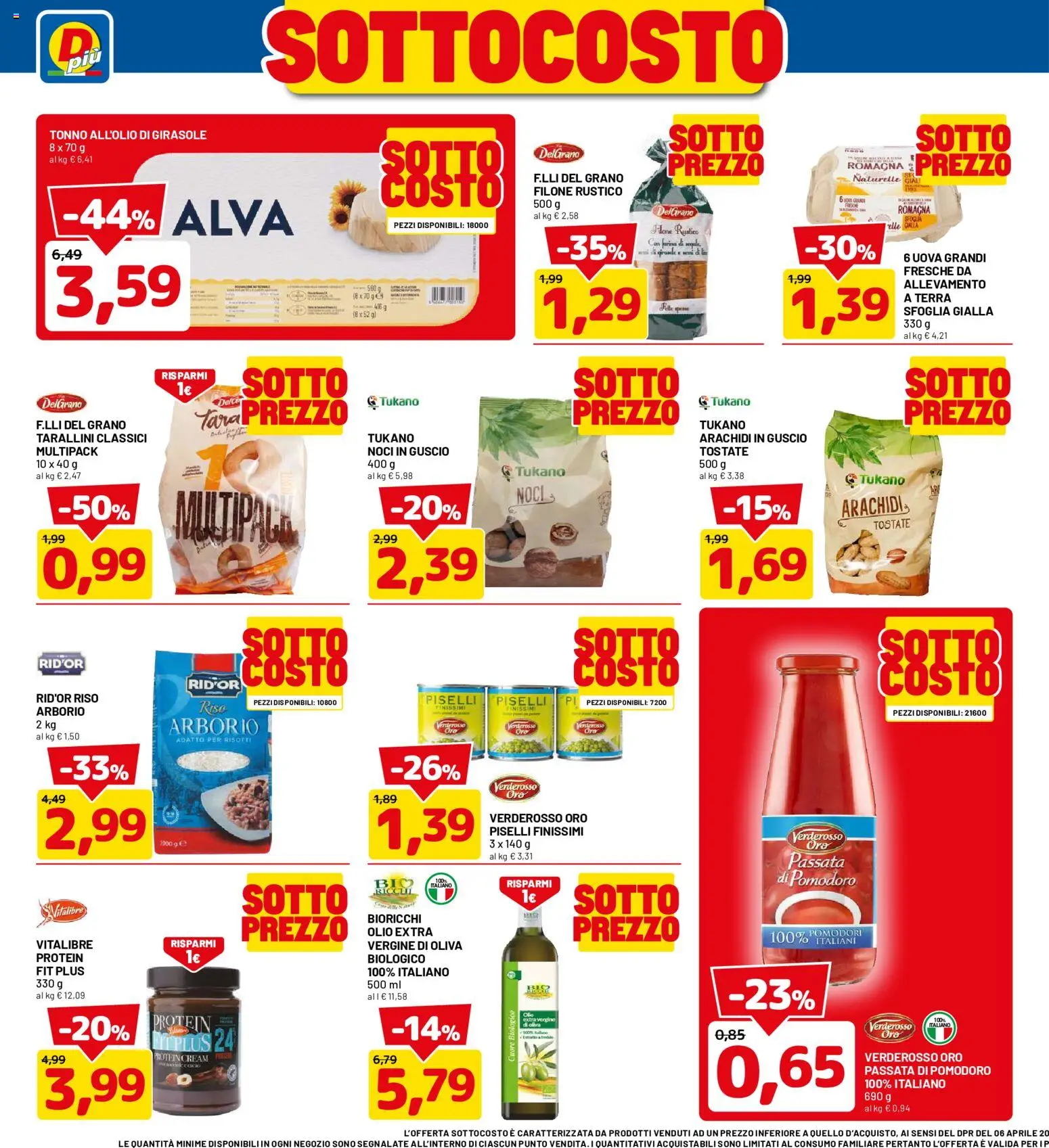 Volantino D Più del 01/10/2026 | Pagina: 6 | Prodotti: Riso, Pomodori, Arachidi, Terra