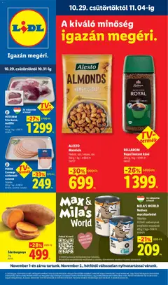 Lidl akciós újság - amely érvényes a következő dátumtól: 2026.10.29.