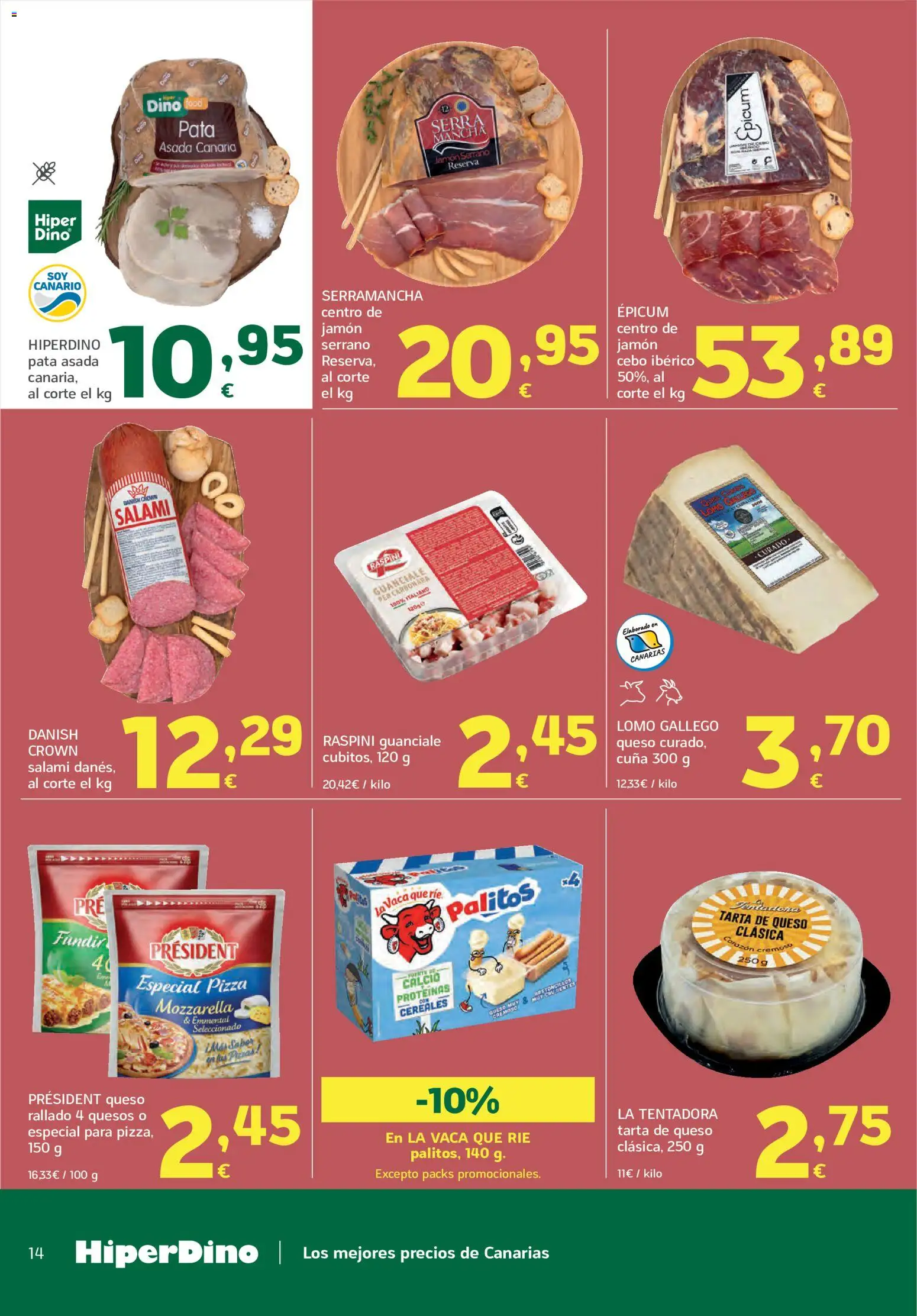 HiperDino folleto │ válido desde el 25/08/2026 | Página: 14 | Productos: Pizza, Mozzarella, Salami, Cuna