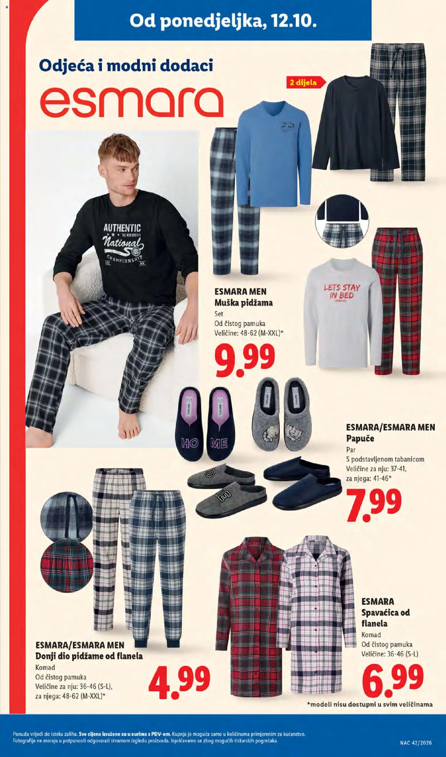 Lidl katalog | vrijedi od 12.10.2026 | Stranica: 33 | Proizvodi: Odjeća, Pidžama, Papuče