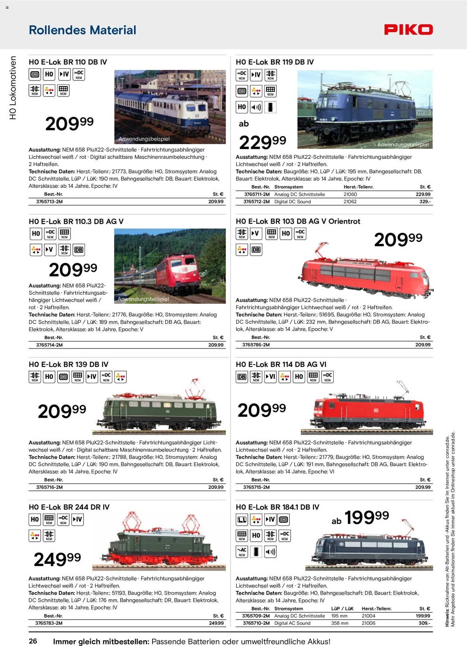 Conrad Modellbahn Katalog – gültig ab 07.09.2026 | Seite: 30 | Produkte: Spiel, Batterien