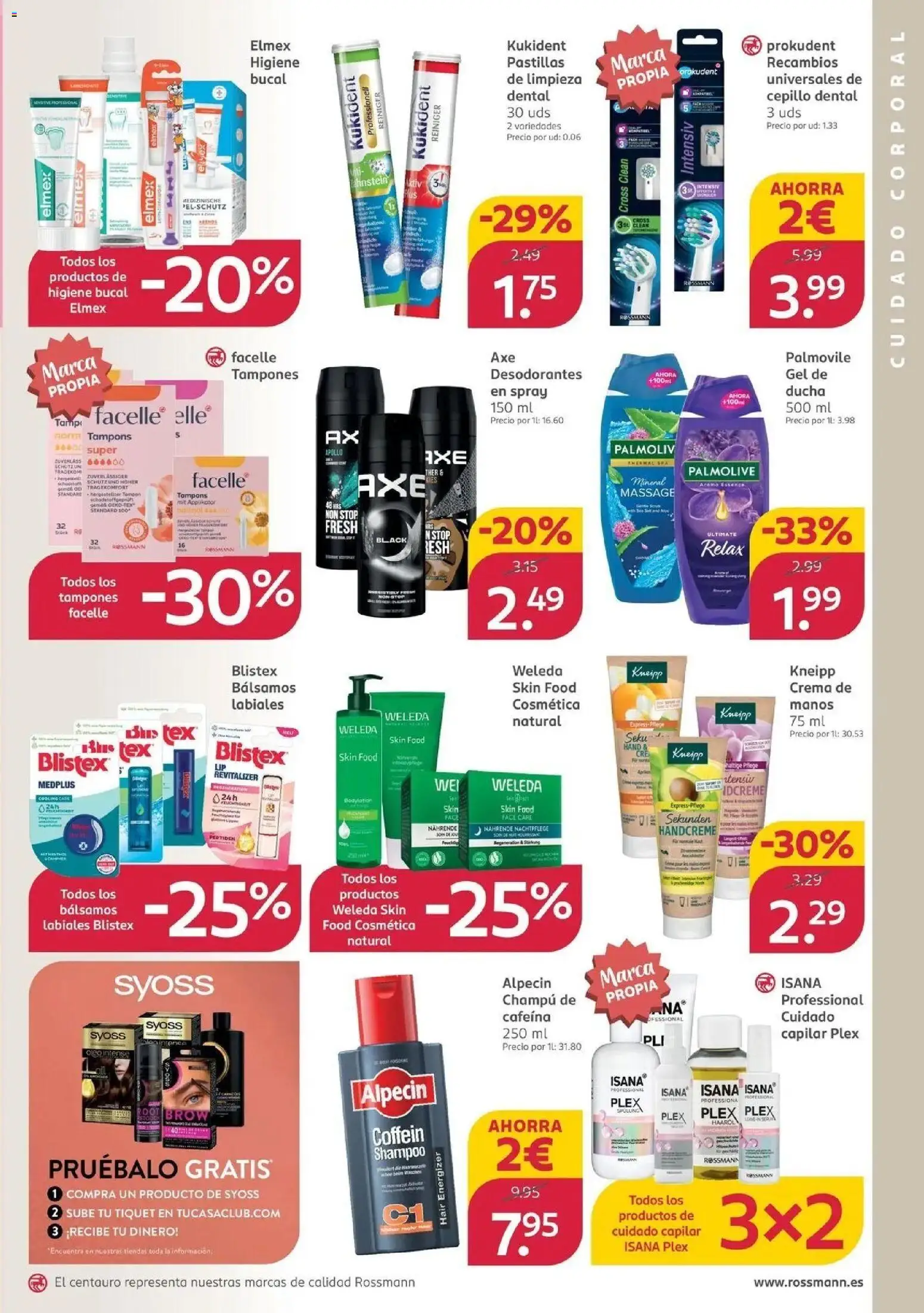 ROSSMANN folleto 19/10/2026 - 24/10/2026 | Página: 5 | Productos: Cepillo, Champú, Tampones, Marco