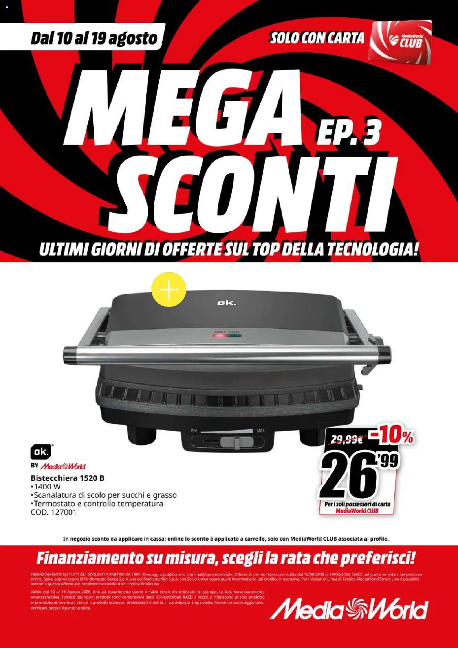 Volantino Media World del 10/08/2026 | Pagina: 54