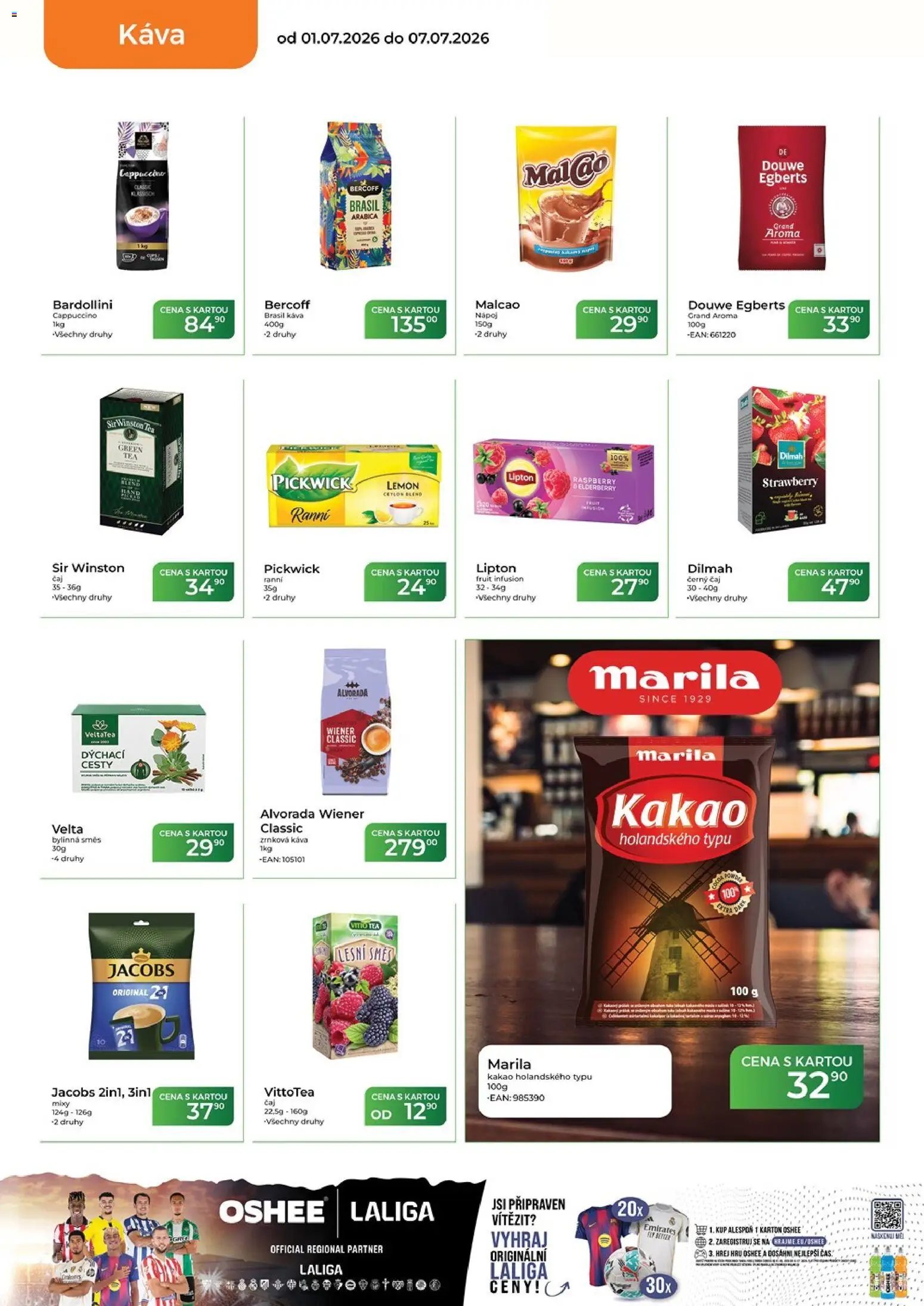 Tamda Foods leták od 01.07.2026 | Strana: 23 | Produkty: Čaj, Jacobs, Zrnková káva, Kakao