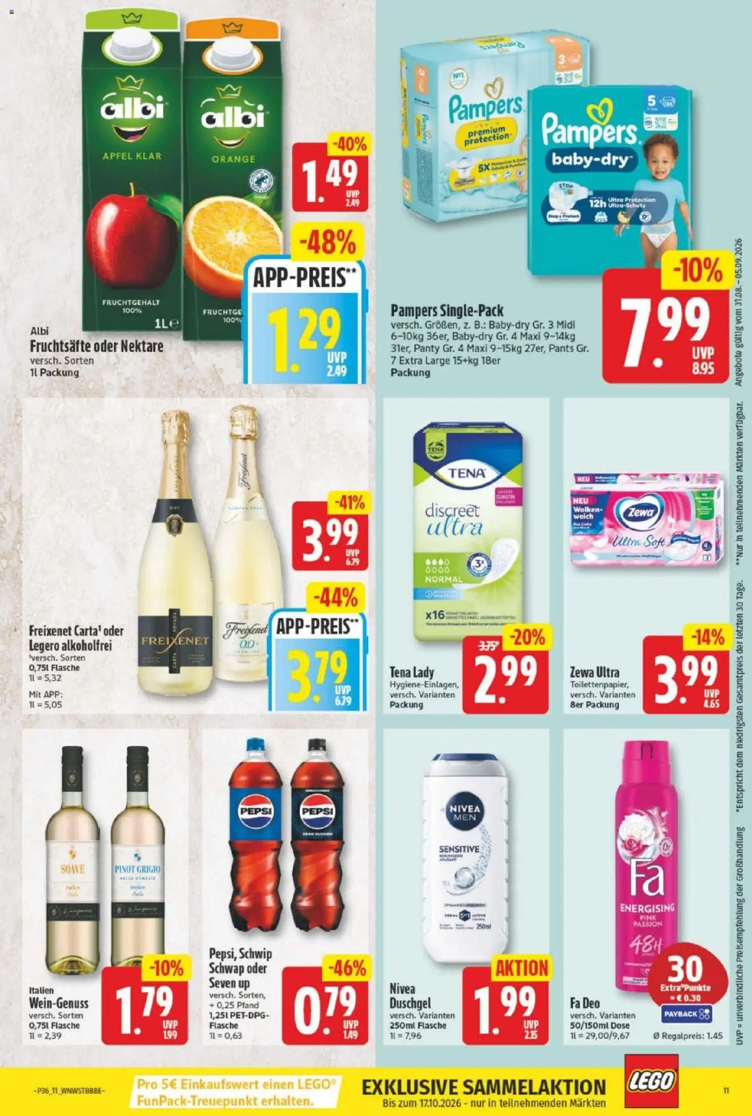 NP Discount - Blaetterkatalog – gültig ab 31.08.2026 | Seite: 13 | Produkte: Freixenet, Pampers, Zewa, Pepsi