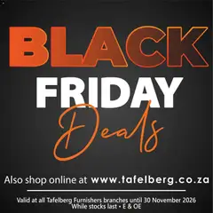 Tafelberg Furnishers specials catalogue – valid from 28/10/2026